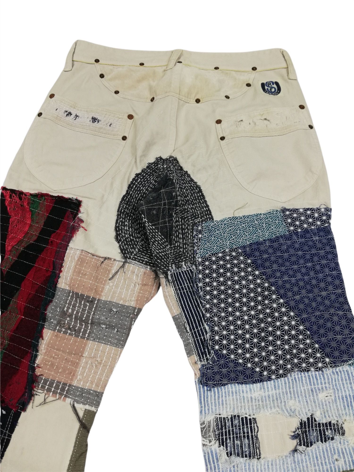 Kapital × Kapital Kountry 🔥Kapital Happy Patchwork Reconstruct Bootcut Boro Denim Size US 29 - 18 Thumbnail