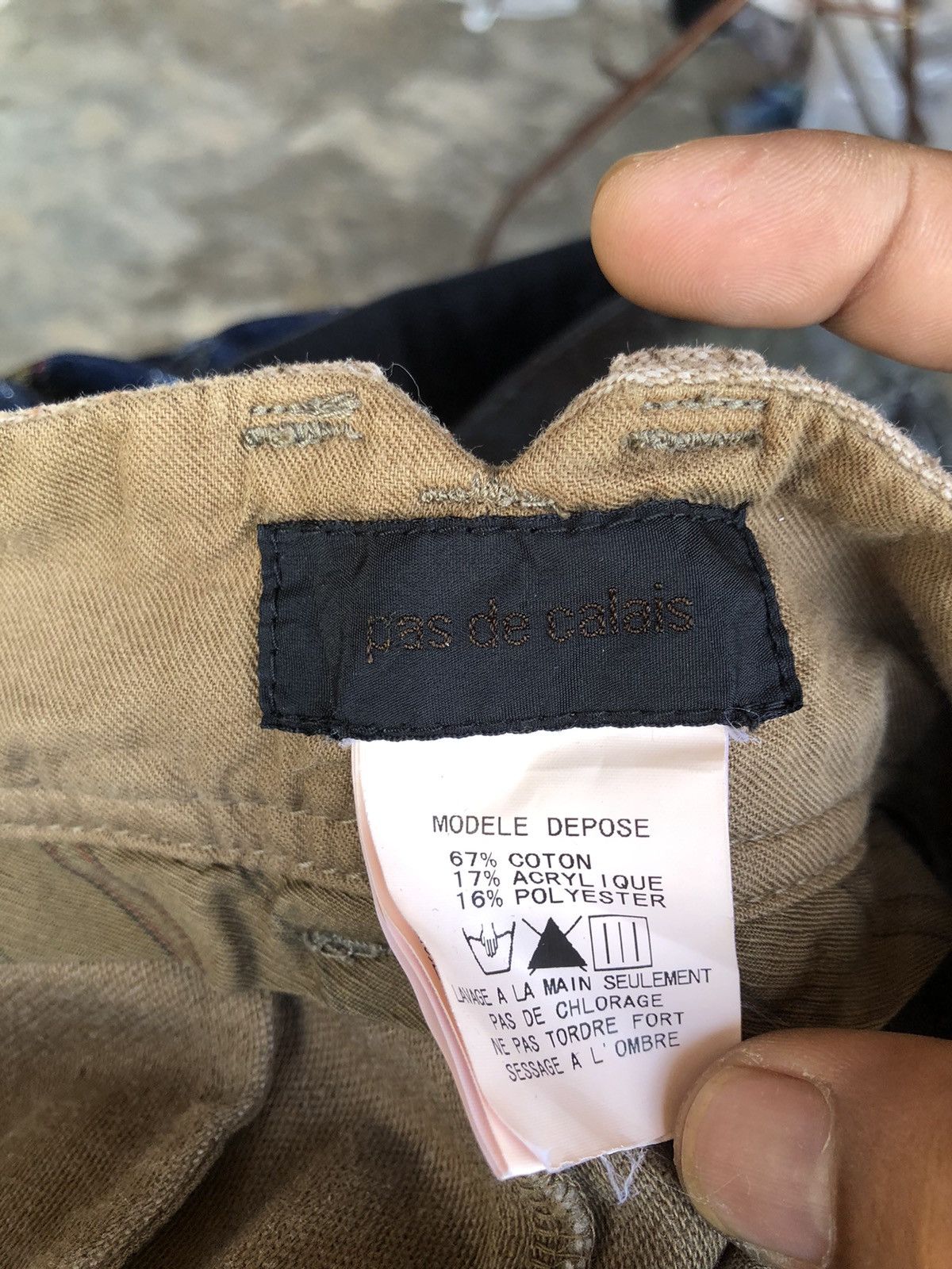 Pas de Calais Pas De Calais Homme Khakis Pants Model Depose Size 29" - 5 Thumbnail