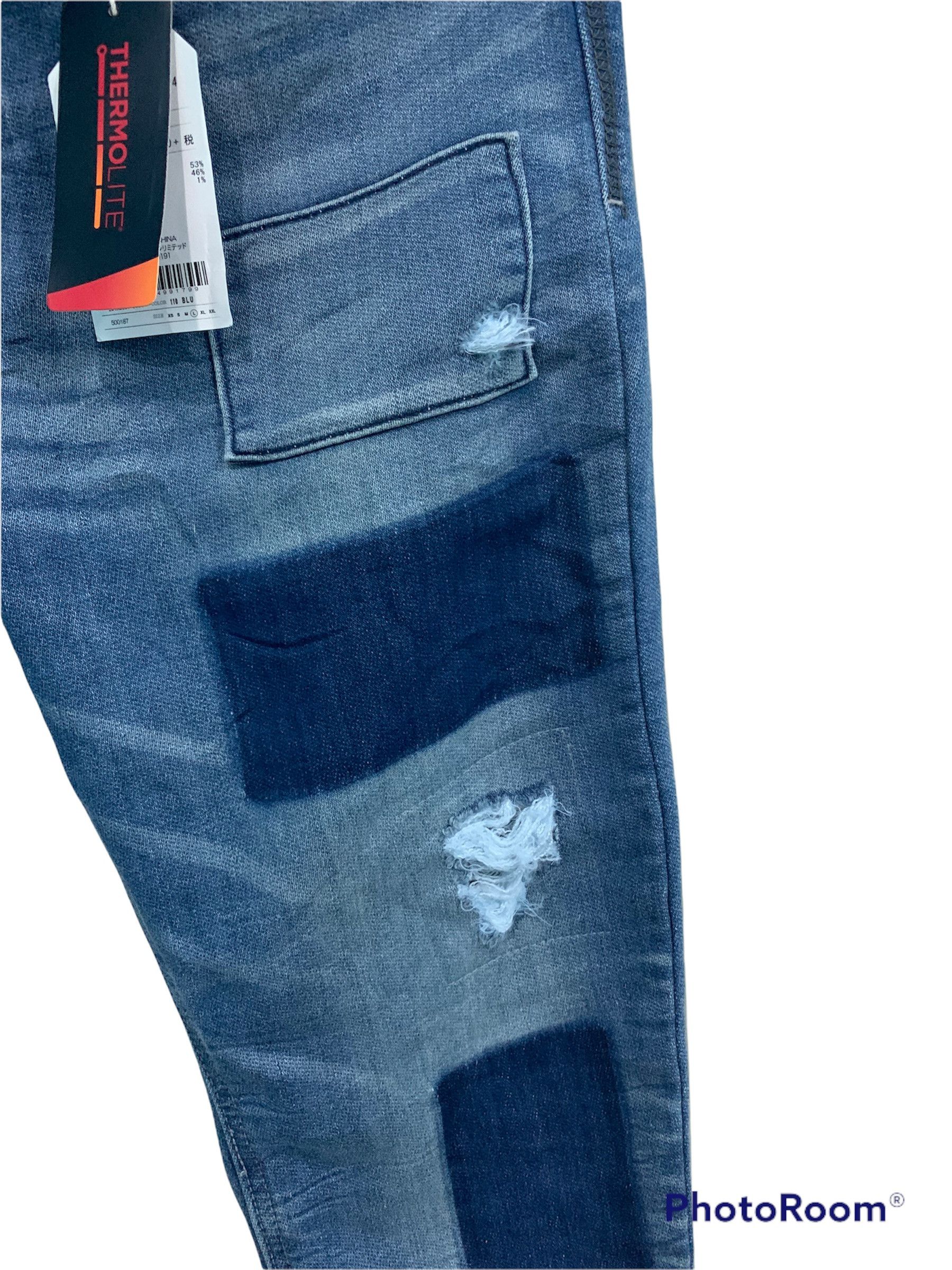 Designer × Japanese Brand × Vintage NOS Azul Thermo Lite Skinny Legging Jeans Boro Style Size US 32 / EU 48 - 3 Thumbnail