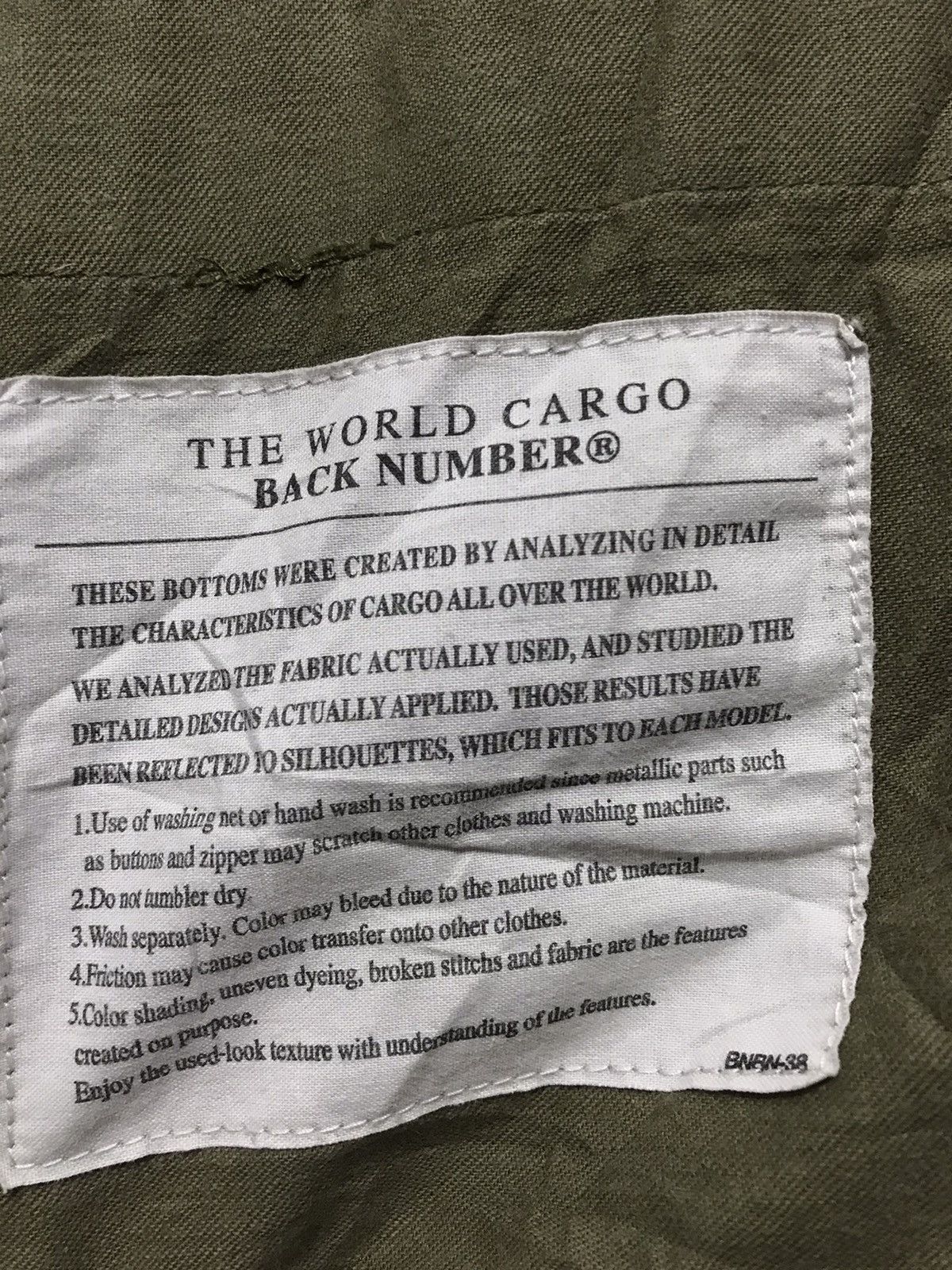 Japanese Brand Japan Brand Back Number Cargo Military Pants Japan Made Size US 31 - 11 Thumbnail