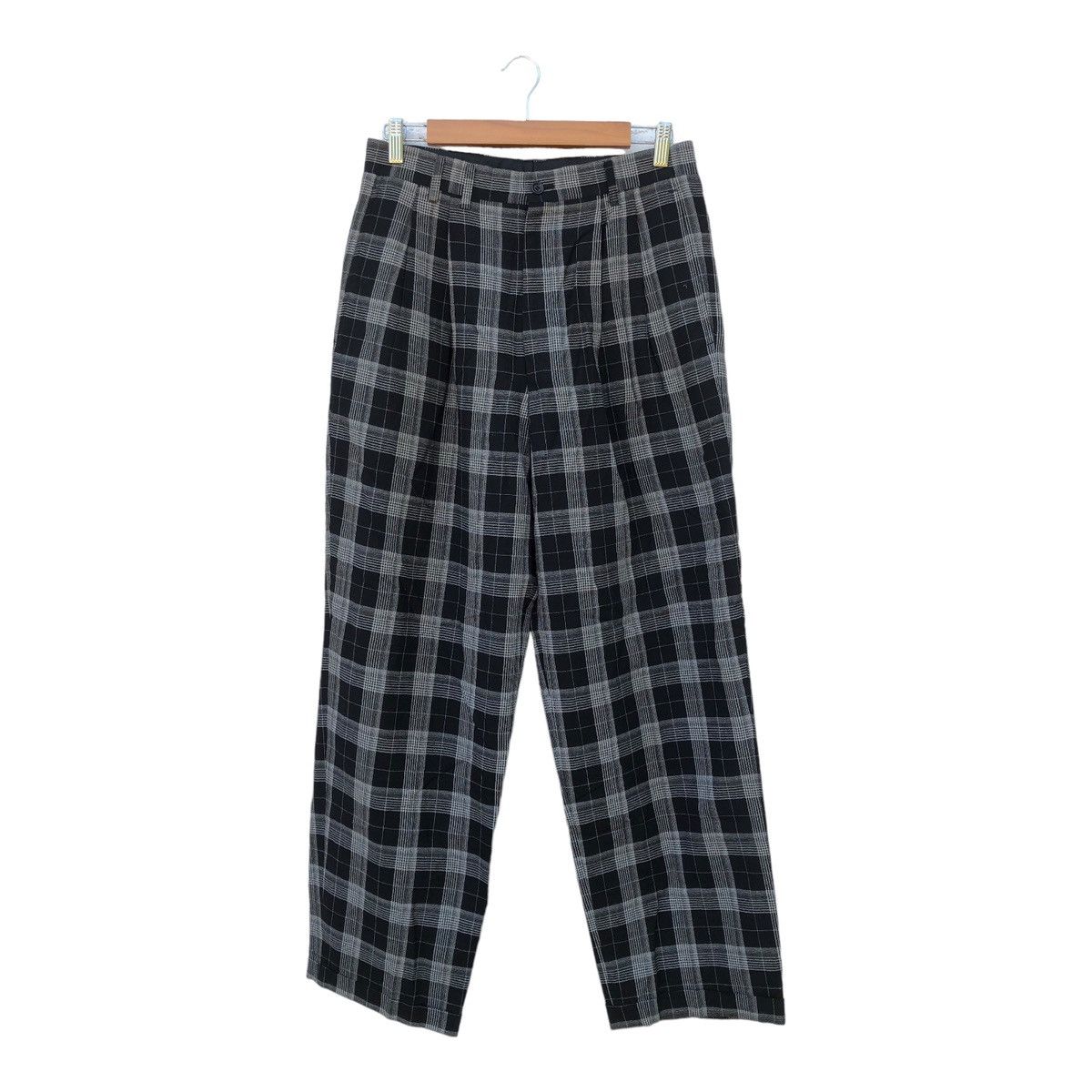 image of Beauty Beast x Tete Homme Checkered Pants Ladies in Black, Women's (Size 30)
