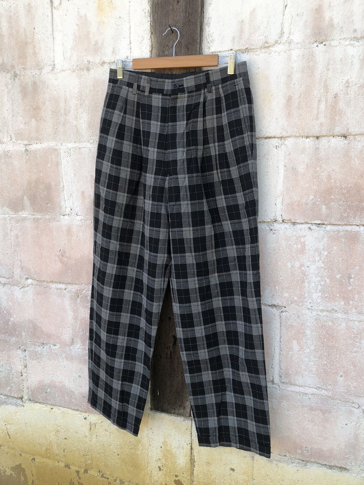 Beauty Beast × Tete Homme Tete Homme Checkered Pants Ladies Size 30" / US 8 / IT 44 - 3 Thumbnail