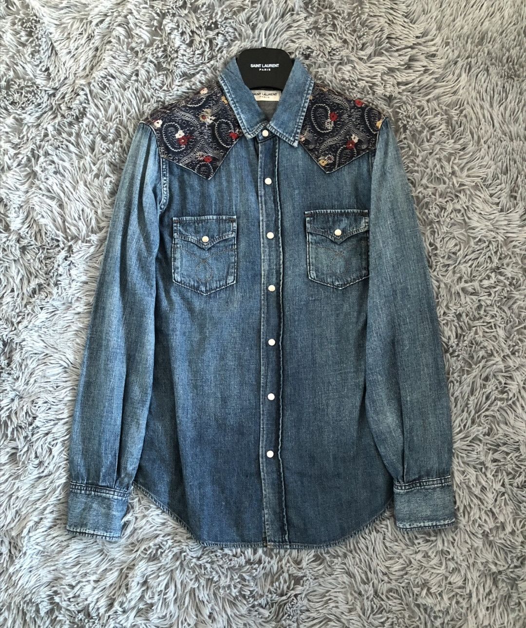 Saint Laurent Paris Saint Laurent 15ss Ethnic cashew floral shirt Size US M / EU 48-50 / 2 - 1 Thumbnail