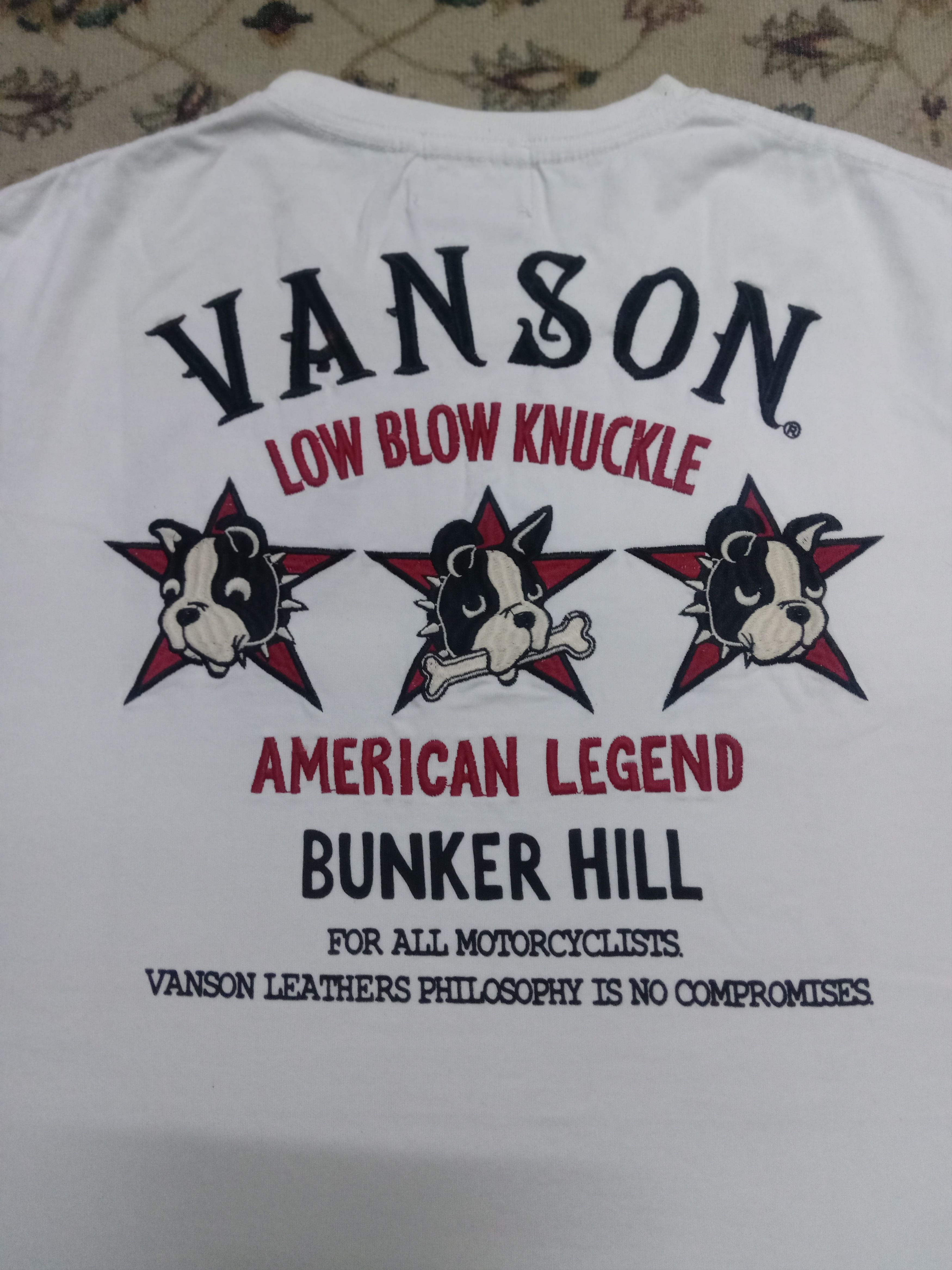 Japanese Brand × Vanson Leathers Rare Vanson x Low Blow Knuckle Tee Nbhd Motorcycle Japan Size US S / EU 44-46 / 1 - 1 Thumbnail