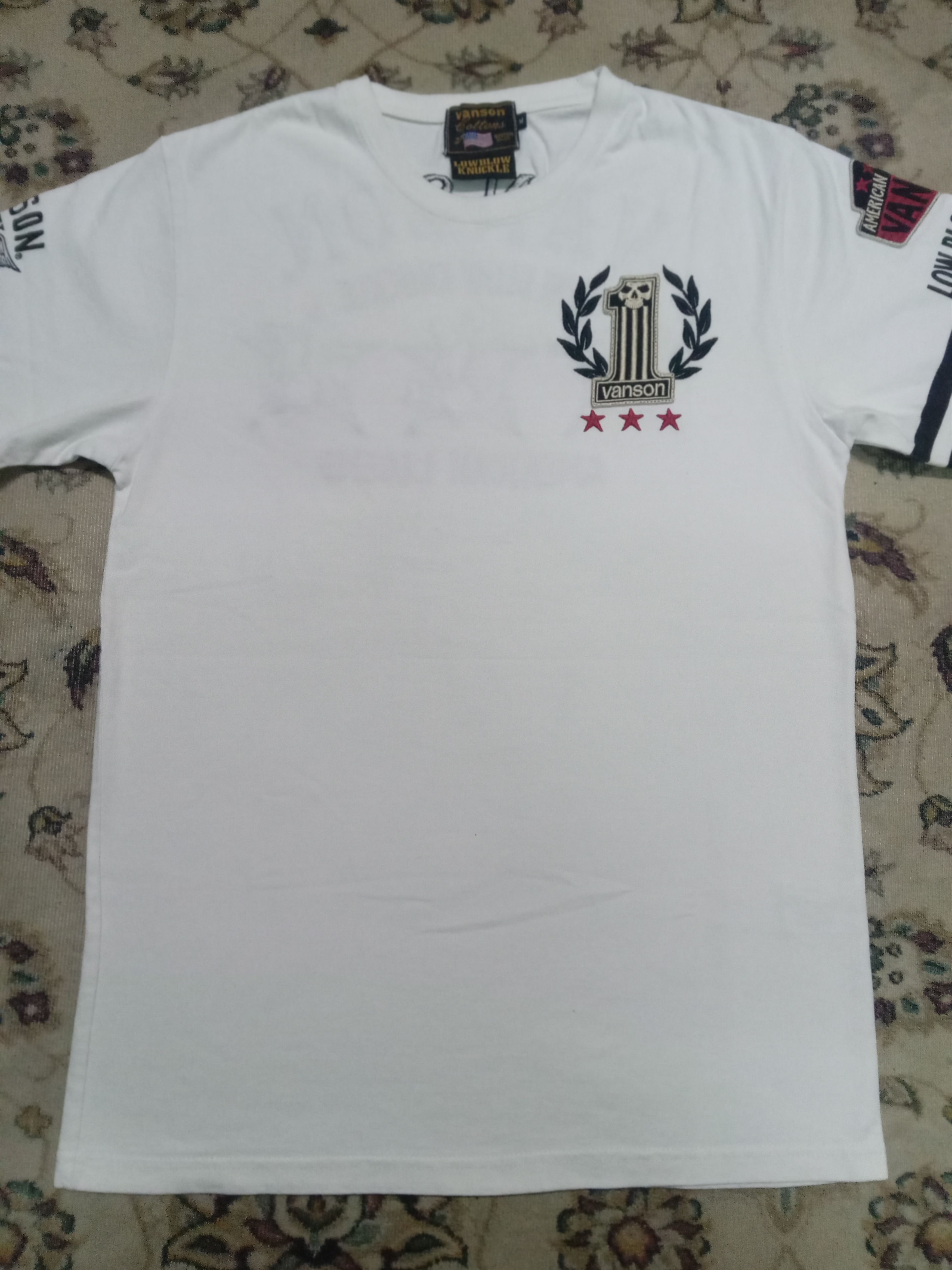 Japanese Brand × Vanson Leathers Rare Vanson x Low Blow Knuckle Tee Nbhd Motorcycle Japan Size US S / EU 44-46 / 1 - 6 Thumbnail