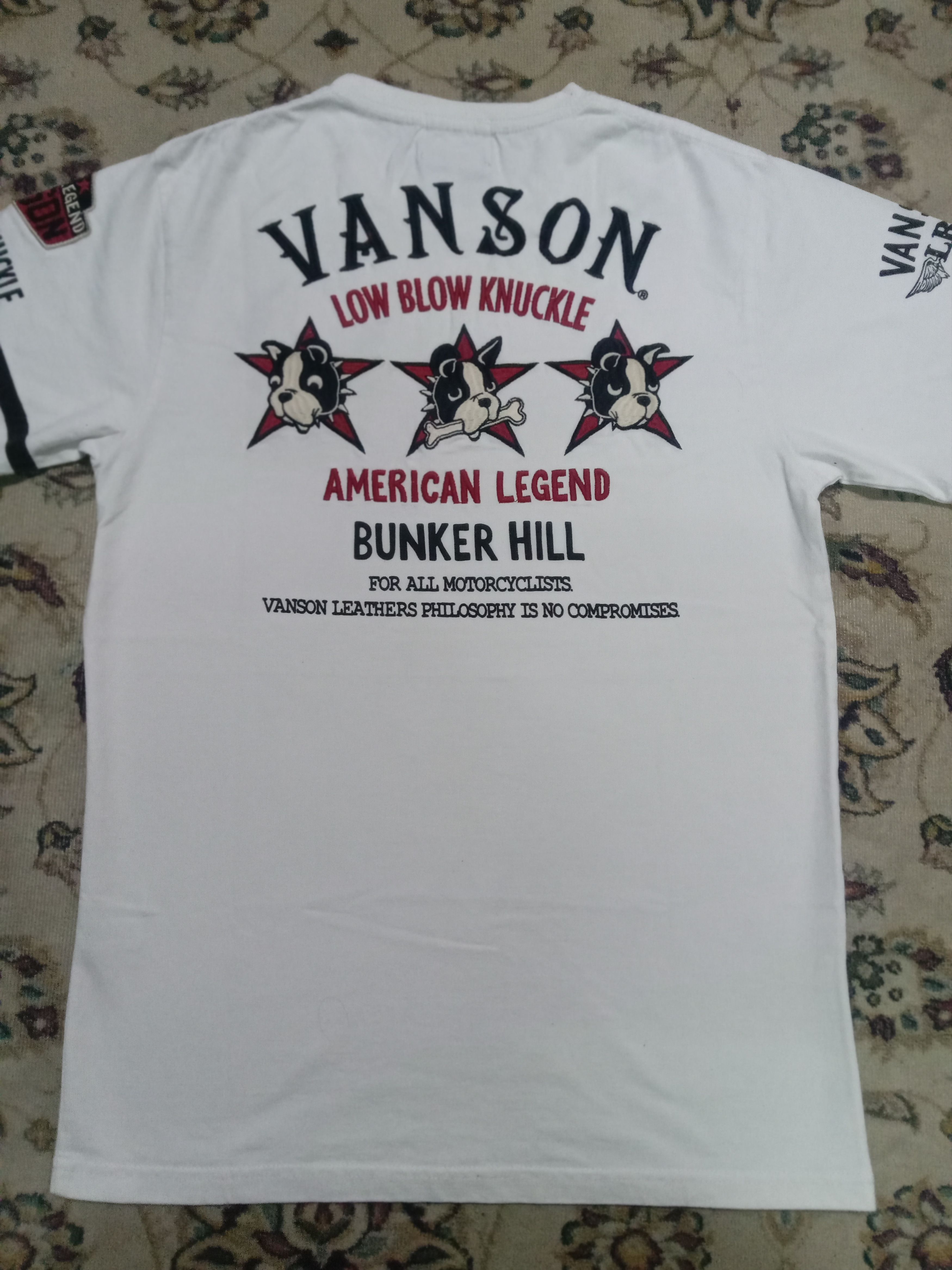 Japanese Brand × Vanson Leathers Rare Vanson x Low Blow Knuckle Tee Nbhd Motorcycle Japan Size US S / EU 44-46 / 1 - 2 Thumbnail