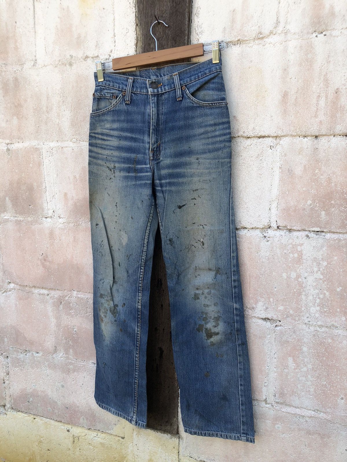 Levi's Vintage Levi’s 505 Paint Wash Jeans Size 27" / US 4 / IT 40 - 3 Thumbnail