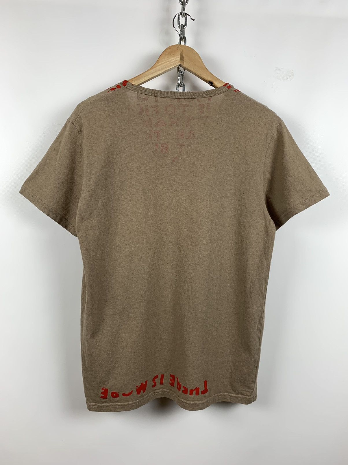 Maison Margiela Vintage Maison Margiela Charity AIDS Beige/Red T-Shirt Size US M / EU 48-50 / 2 - 2 Thumbnail