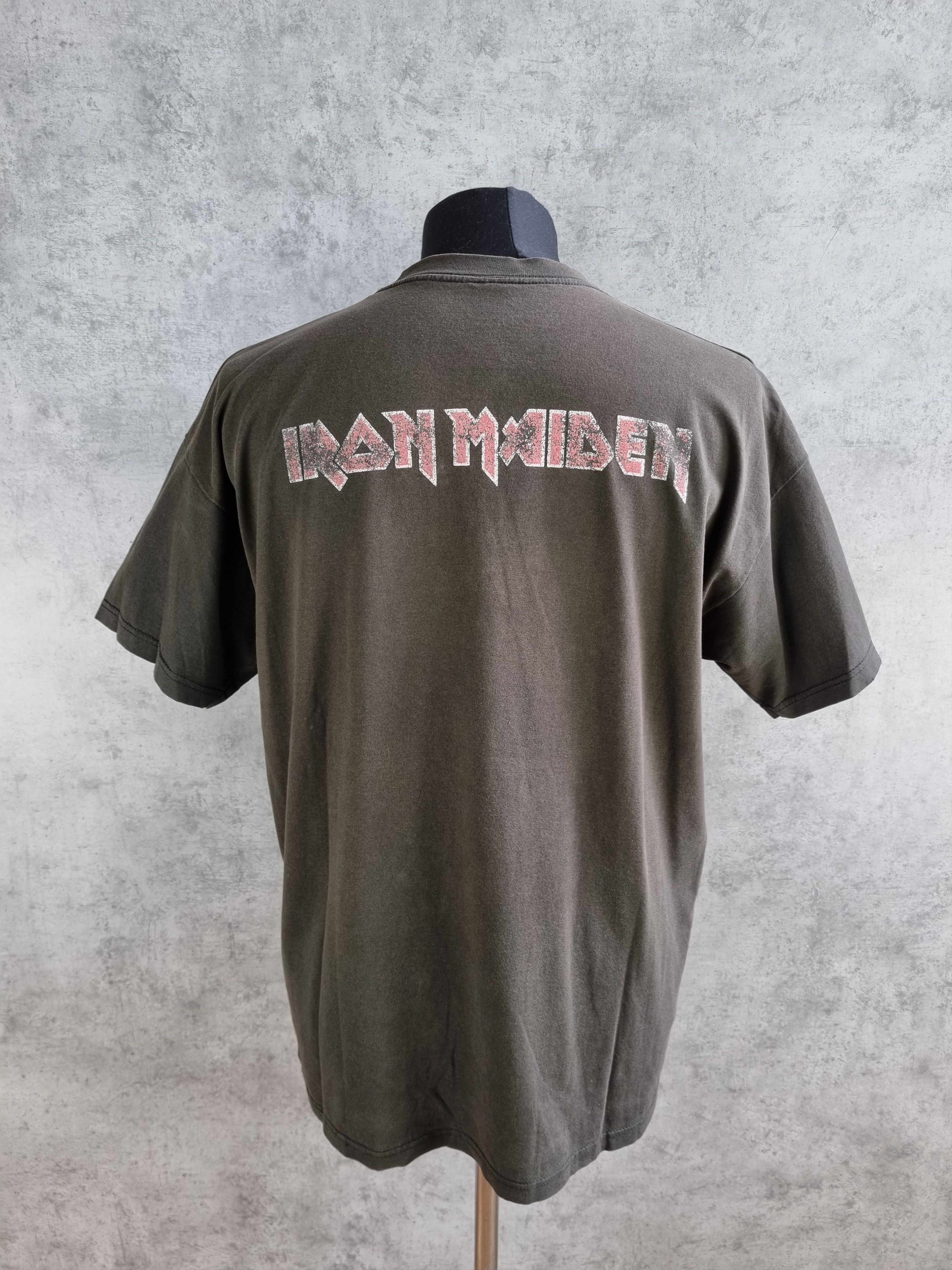 Band Tees × Iron Maiden IRON MAIDEN Vintage Thrashed Faded Rock Tee Rare Print Size US L / EU 52-54 / 3 - 6 Thumbnail