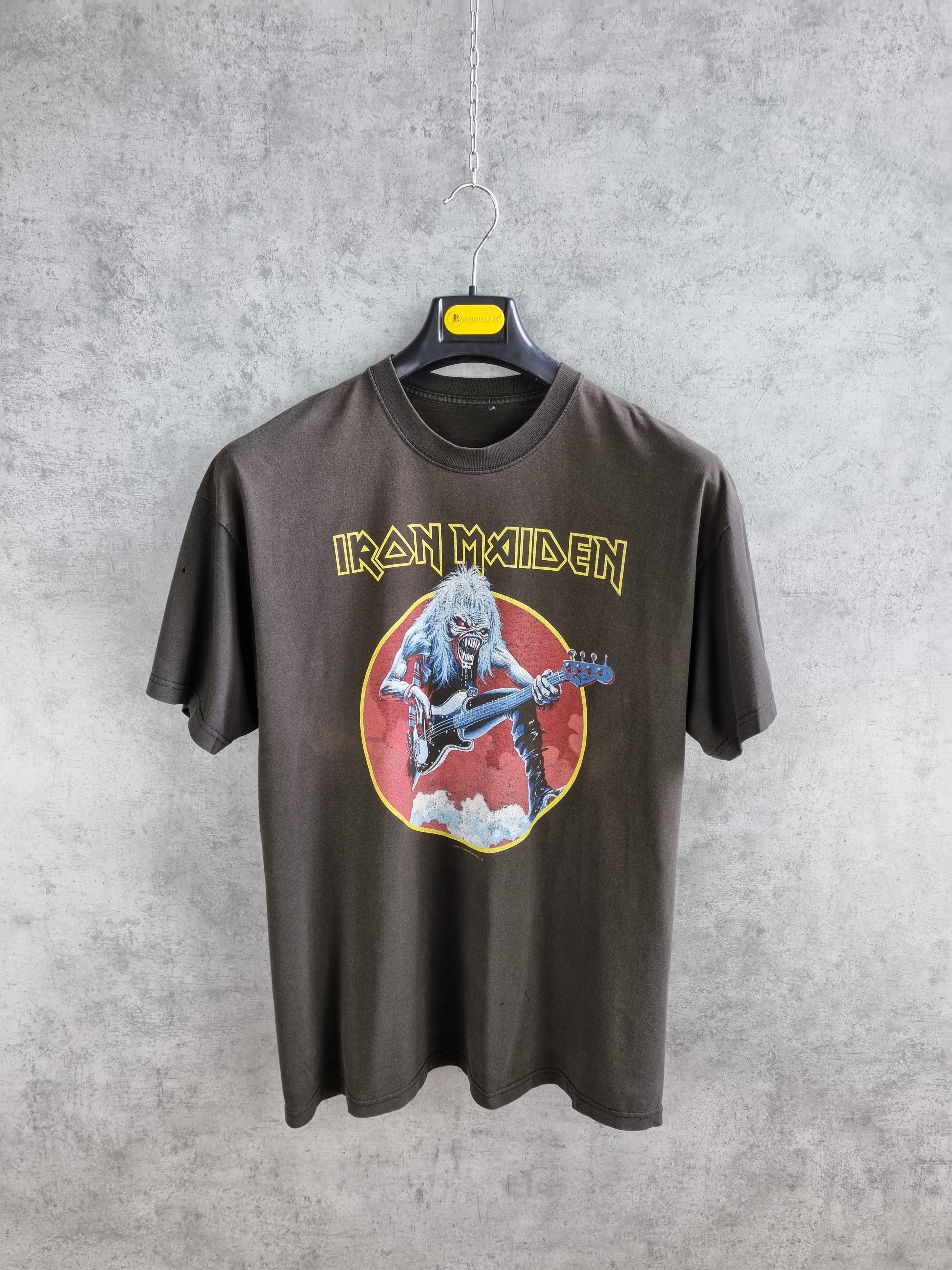 Band Tees × Iron Maiden IRON MAIDEN Vintage Thrashed Faded Rock Tee Rare Print Size US L / EU 52-54 / 3 - 2 Thumbnail