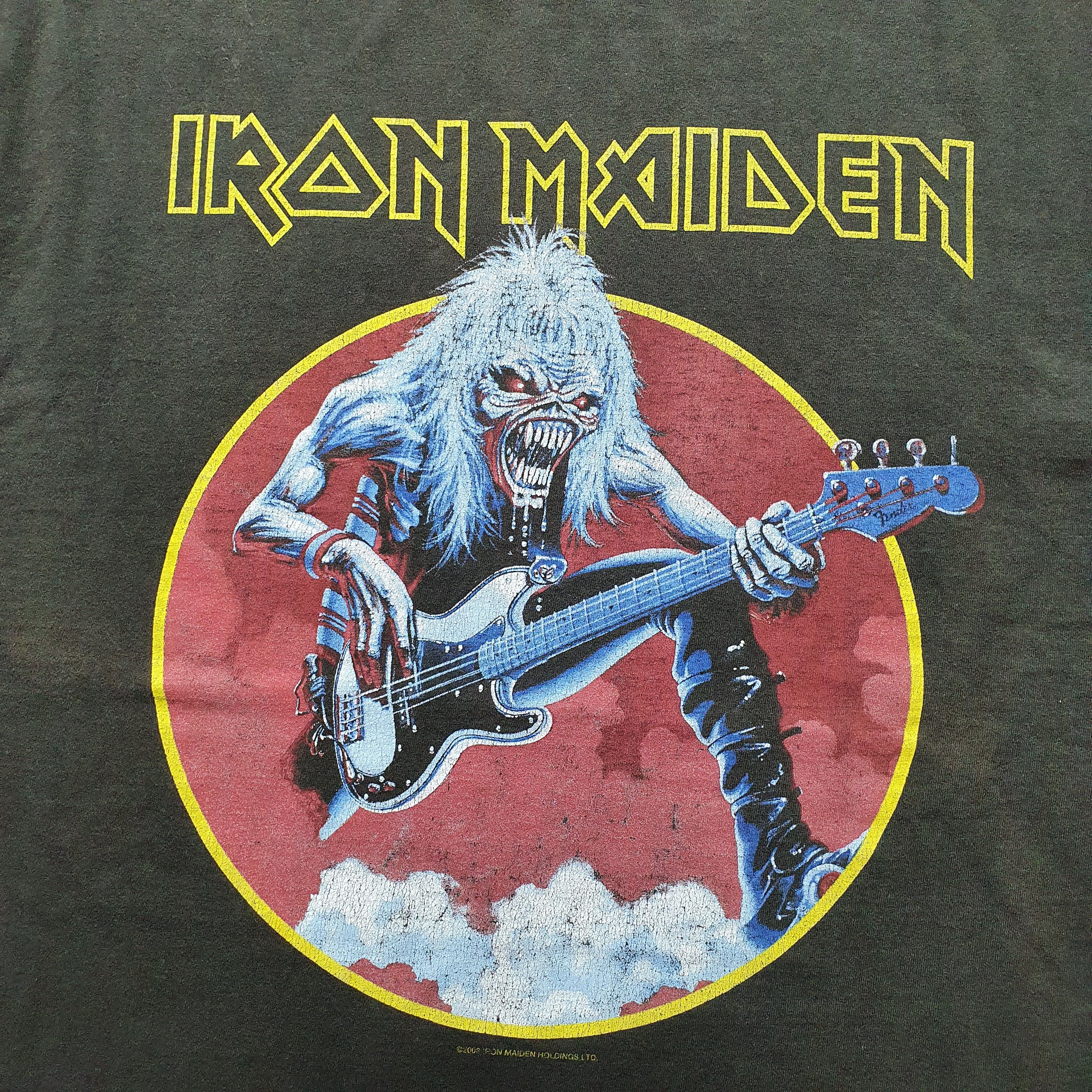 Band Tees × Iron Maiden IRON MAIDEN Vintage Thrashed Faded Rock Tee Rare Print Size US L / EU 52-54 / 3 - 8 Thumbnail