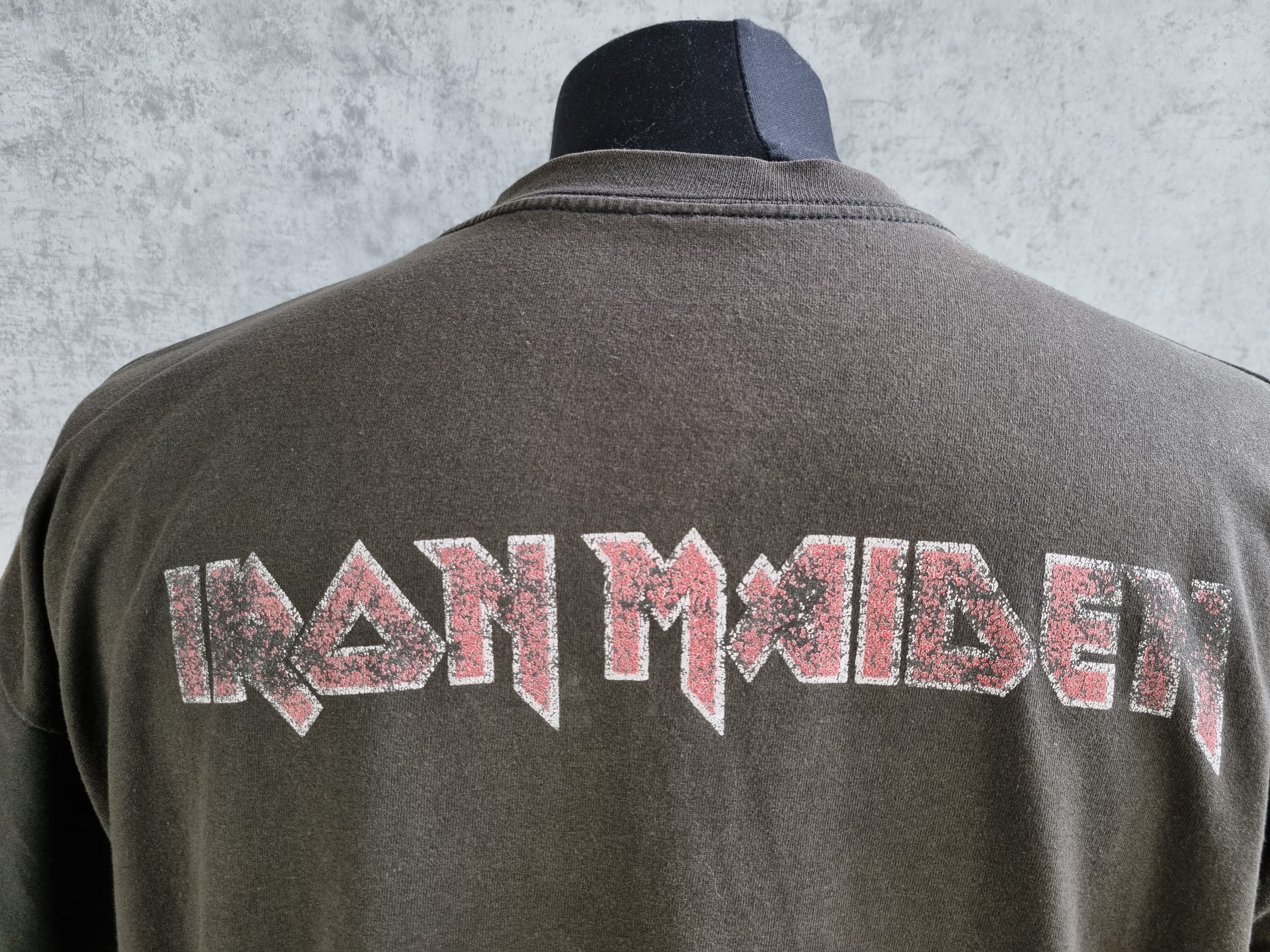 Band Tees × Iron Maiden IRON MAIDEN Vintage Thrashed Faded Rock Tee Rare Print Size US L / EU 52-54 / 3 - 4 Thumbnail