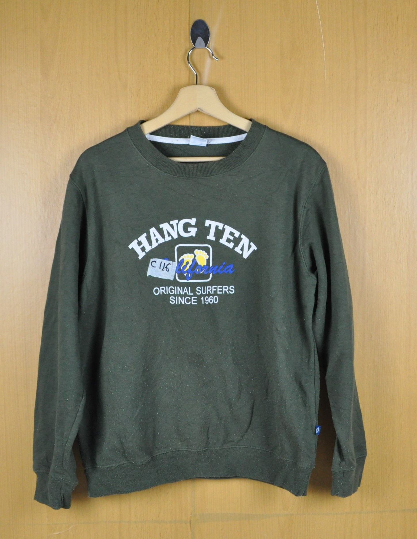 Hang Ten Vintage Sweater Hang Ten California Original Surfaces Footprint Nice Sweatshirt Size US L / EU 52-54 / 3 - 1 Preview