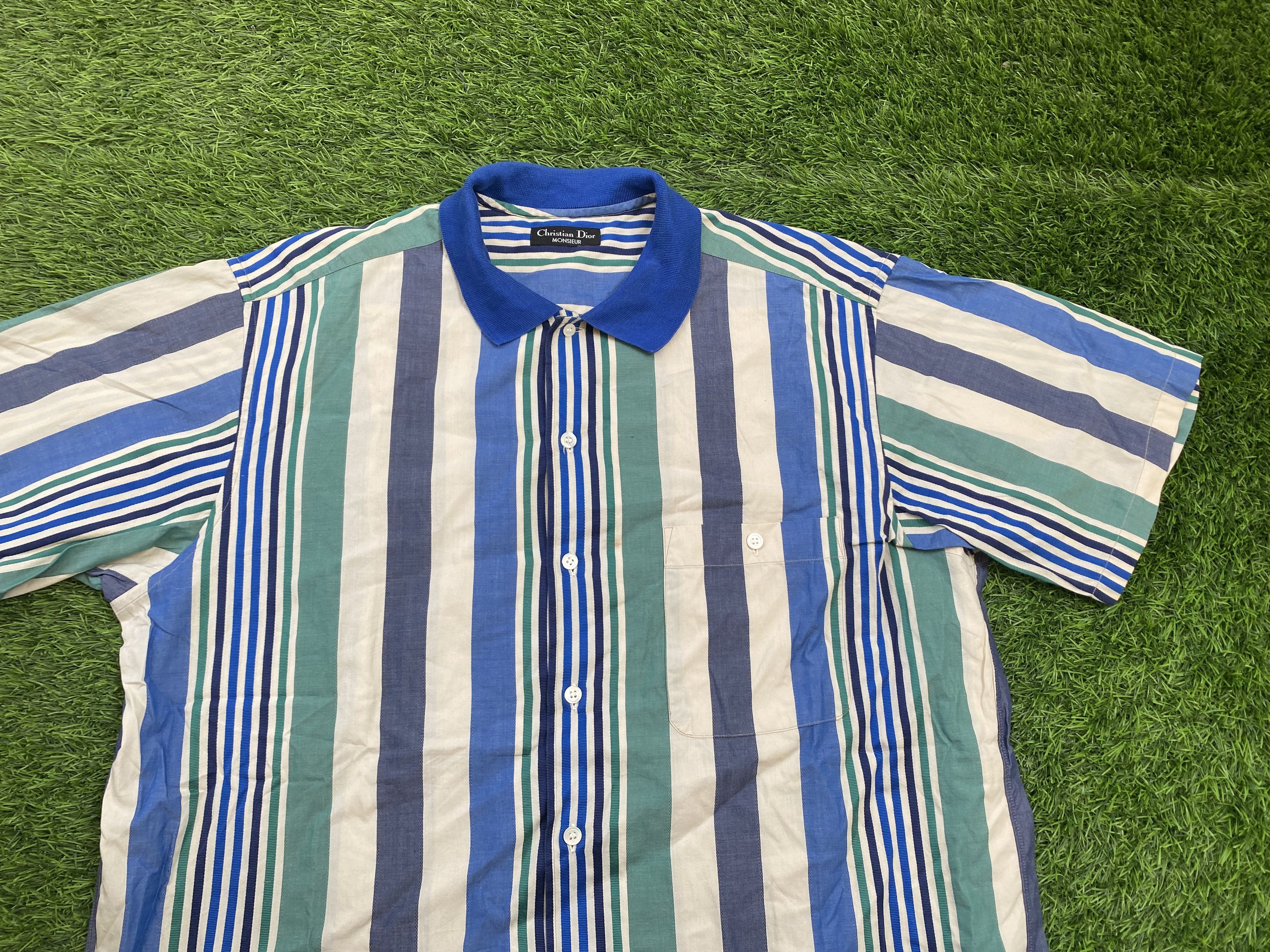 Christian Dior Monsieur Vintage Christian Dior Stripped Relax Shirts Size US L / EU 52-54 / 3 - 2 Thumbnail