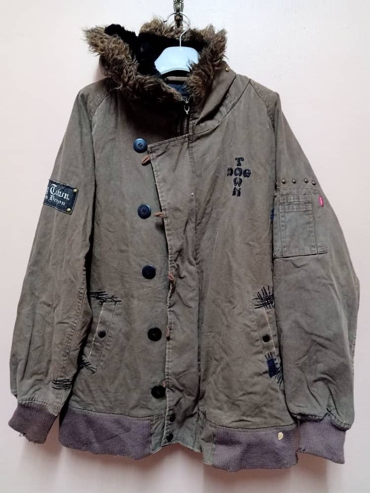 image of Type N-2B Dogtown Black Dragon Distressed Heavy Jacket in Brown, Men's (Size 2XL)
