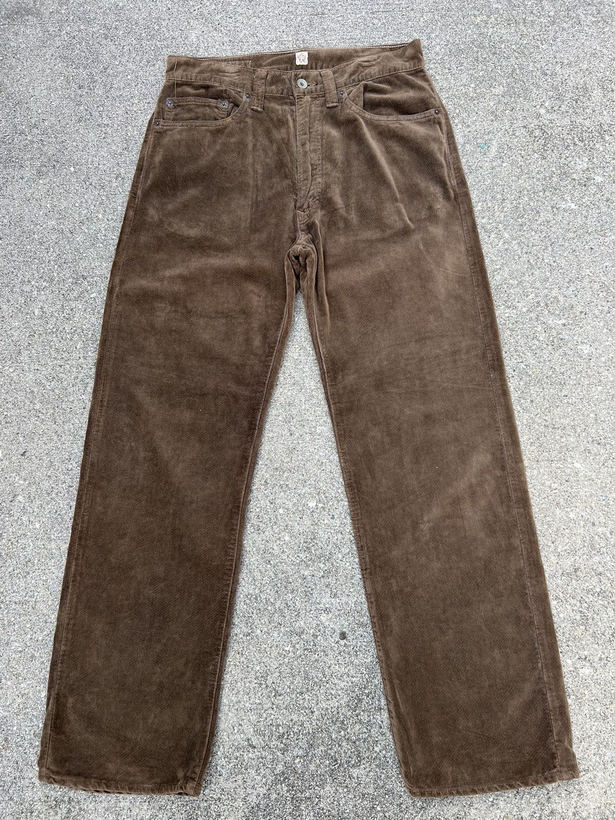 45rpm Vintage 45rpm NMD Fade Brown Velvet Cord Pant Size US 31 - 19 Thumbnail
