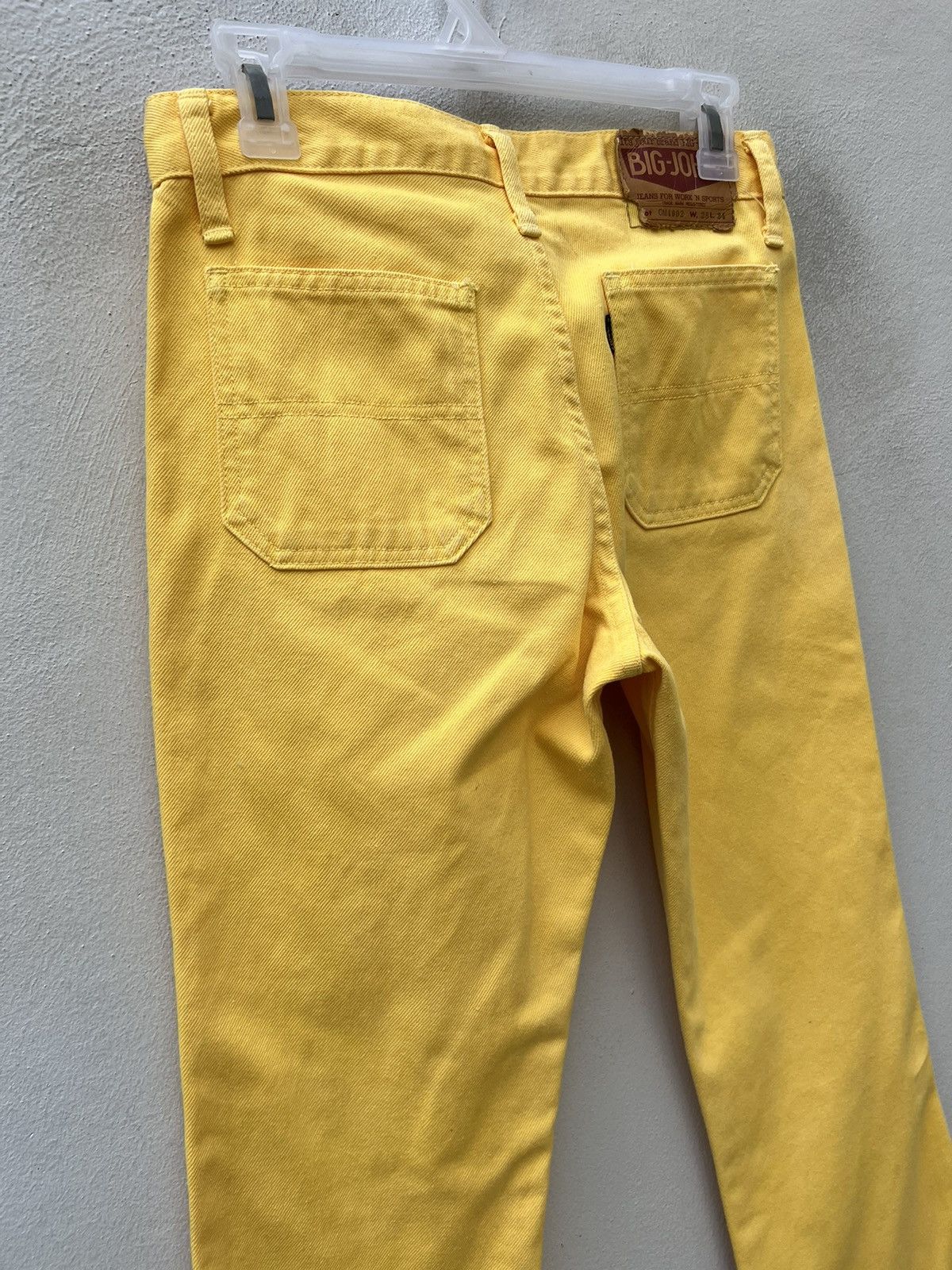 Big John 90s Big John Japan OM4002 Yellow Denim Super Flare Jeans Size US 28 / EU 44 - 14 Thumbnail