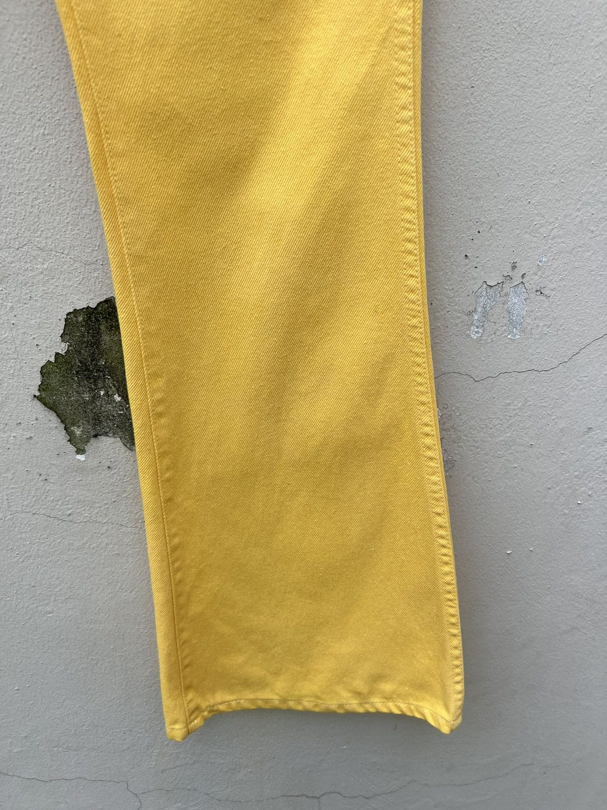 Big John 90s Big John Japan OM4002 Yellow Denim Super Flare Jeans Size US 28 / EU 44 - 12 Thumbnail