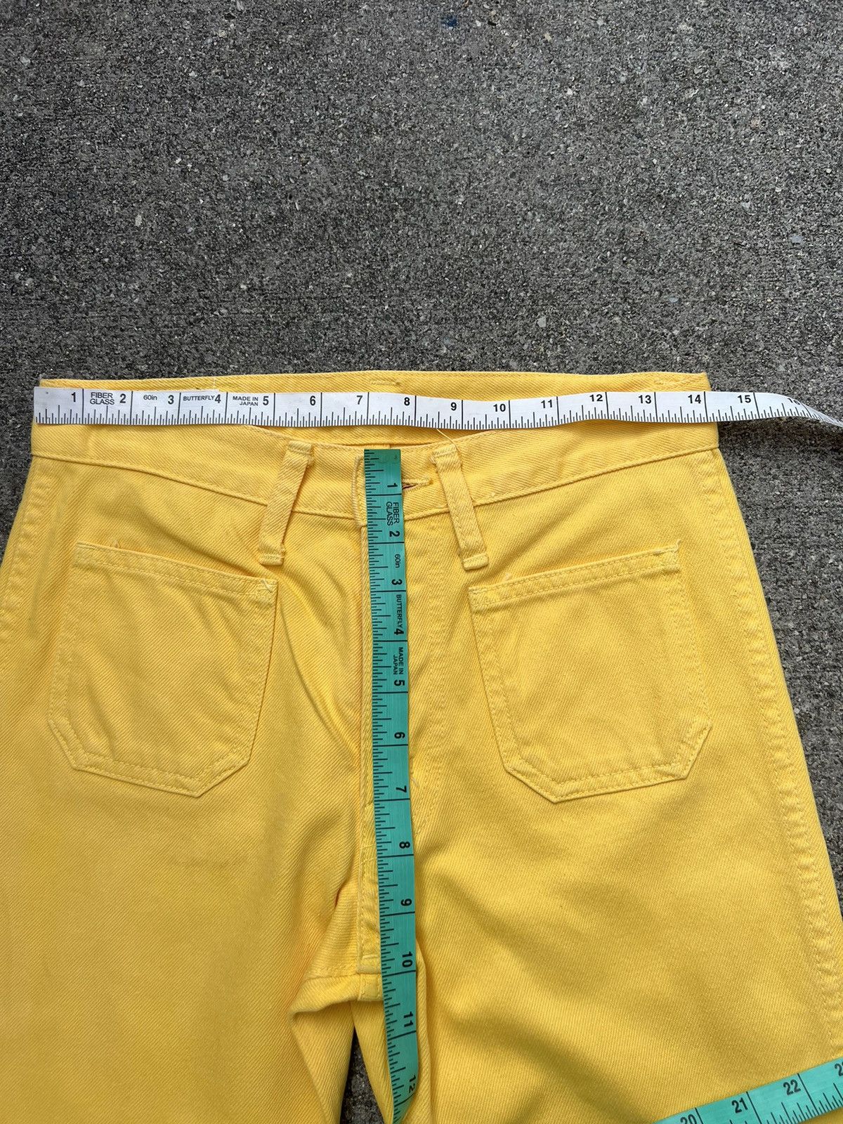 Big John 90s Big John Japan OM4002 Yellow Denim Super Flare Jeans Size US 28 / EU 44 - 2 Thumbnail