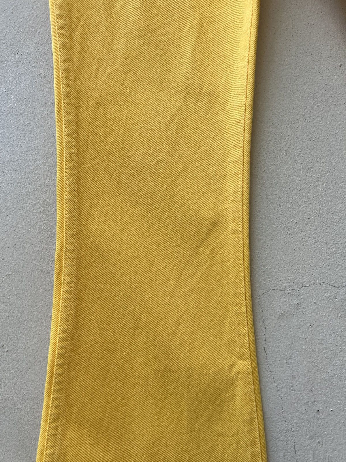 Big John 90s Big John Japan OM4002 Yellow Denim Super Flare Jeans Size US 28 / EU 44 - 9 Thumbnail