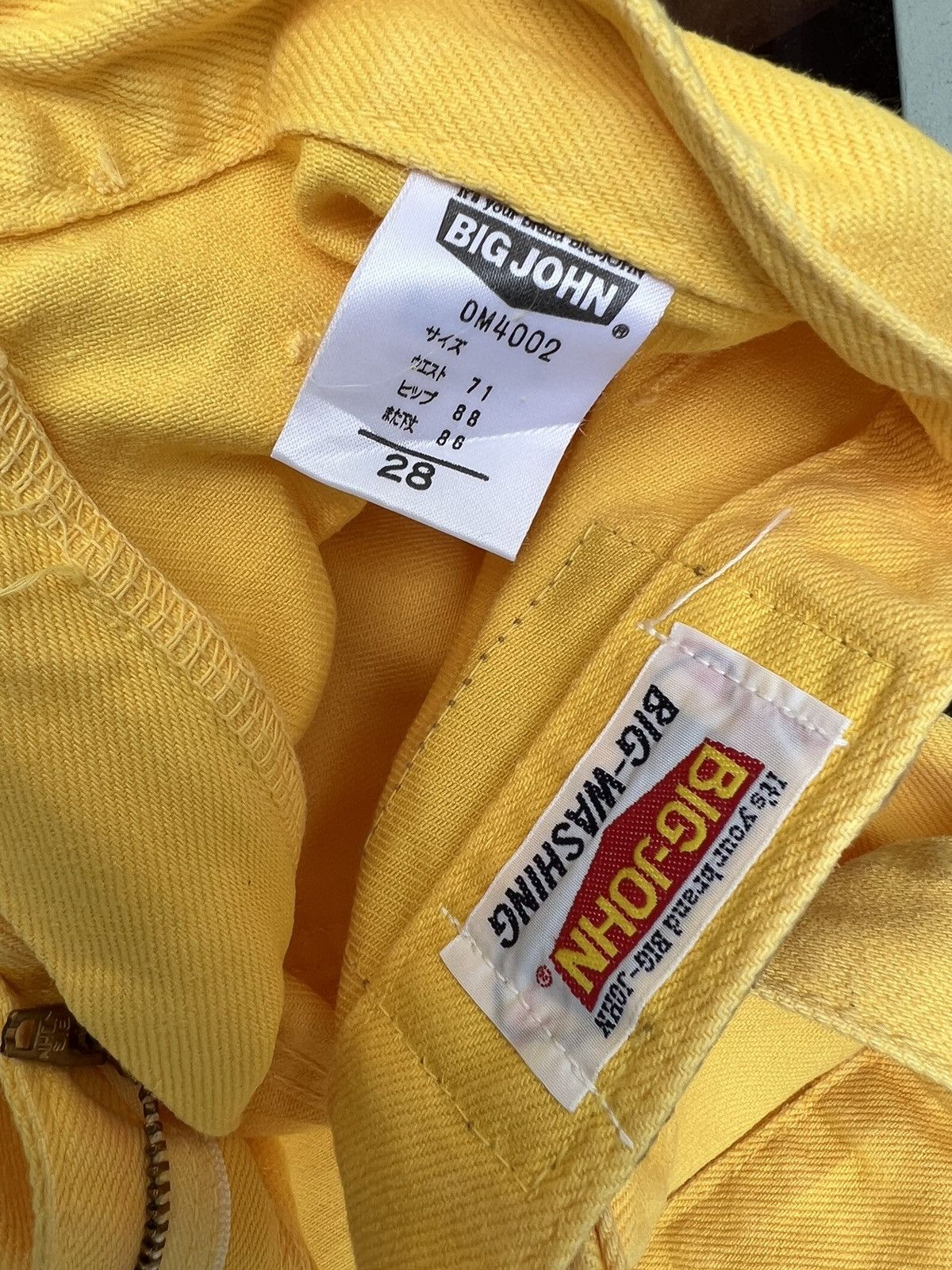 Big John 90s Big John Japan OM4002 Yellow Denim Super Flare Jeans Size US 28 / EU 44 - 22 Thumbnail