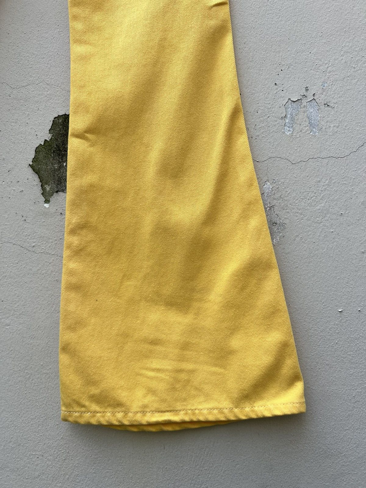 Big John 90s Big John Japan OM4002 Yellow Denim Super Flare Jeans Size US 28 / EU 44 - 21 Thumbnail