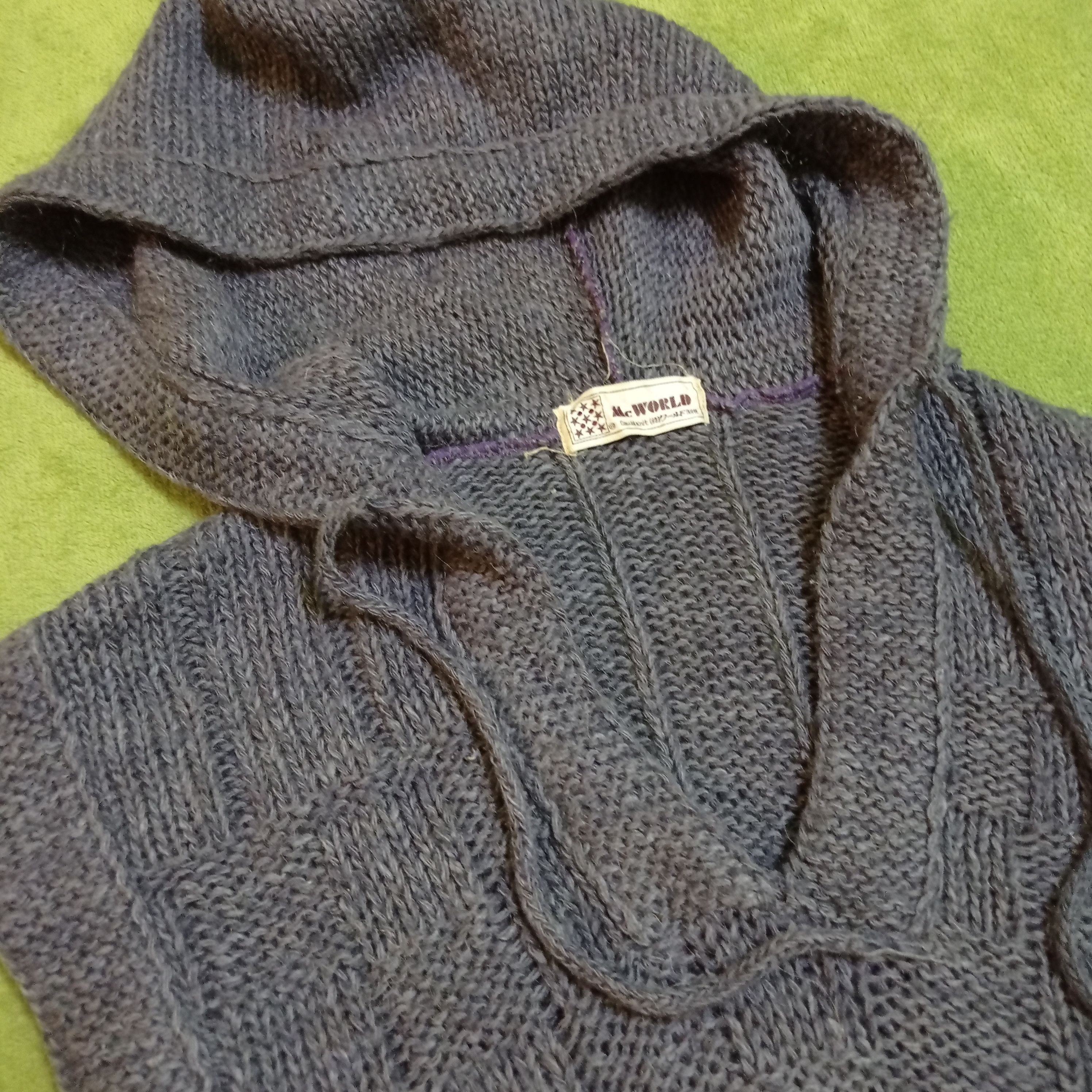 Aran Isles Knitwear × Japanese Brand Vintage retro Casual knit by MC WORLD (HOODIE) Size US M / EU 48-50 / 2 - 3 Thumbnail