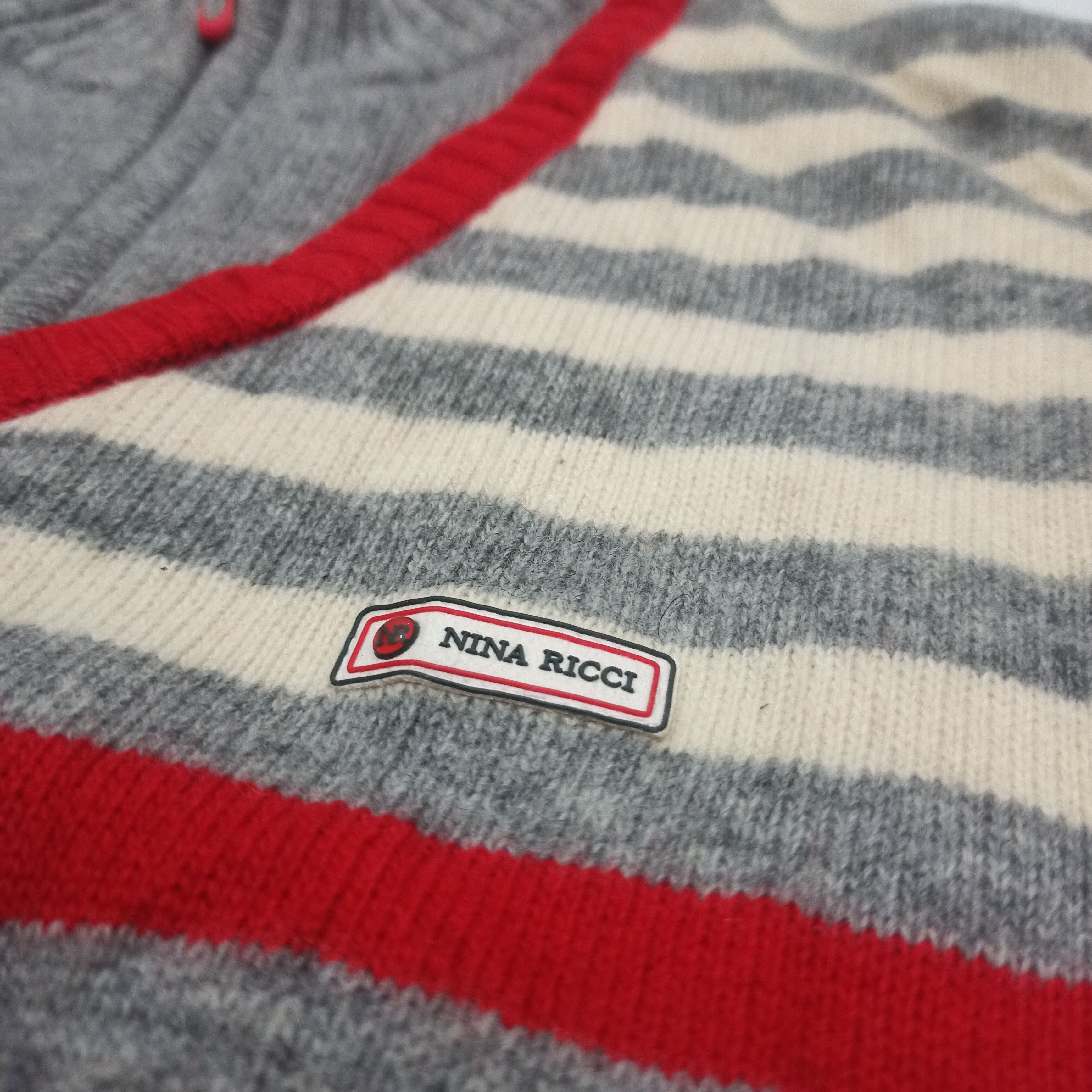 Vintage Y2K Nina Ricci Knitwear Half Zip Sweatshirt Sweater