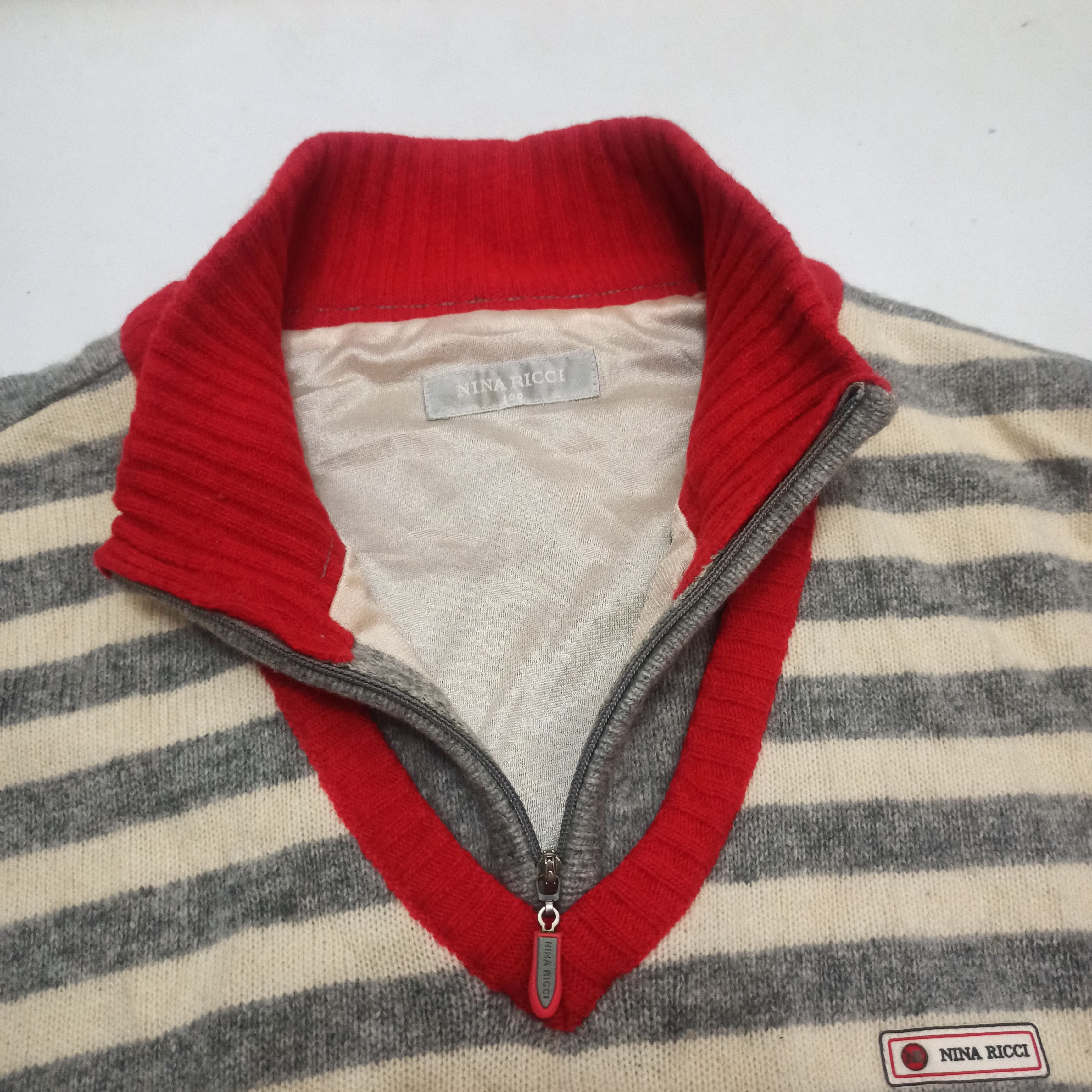 Vintage Y2K Nina Ricci Knitwear Half Zip Sweatshirt Sweater