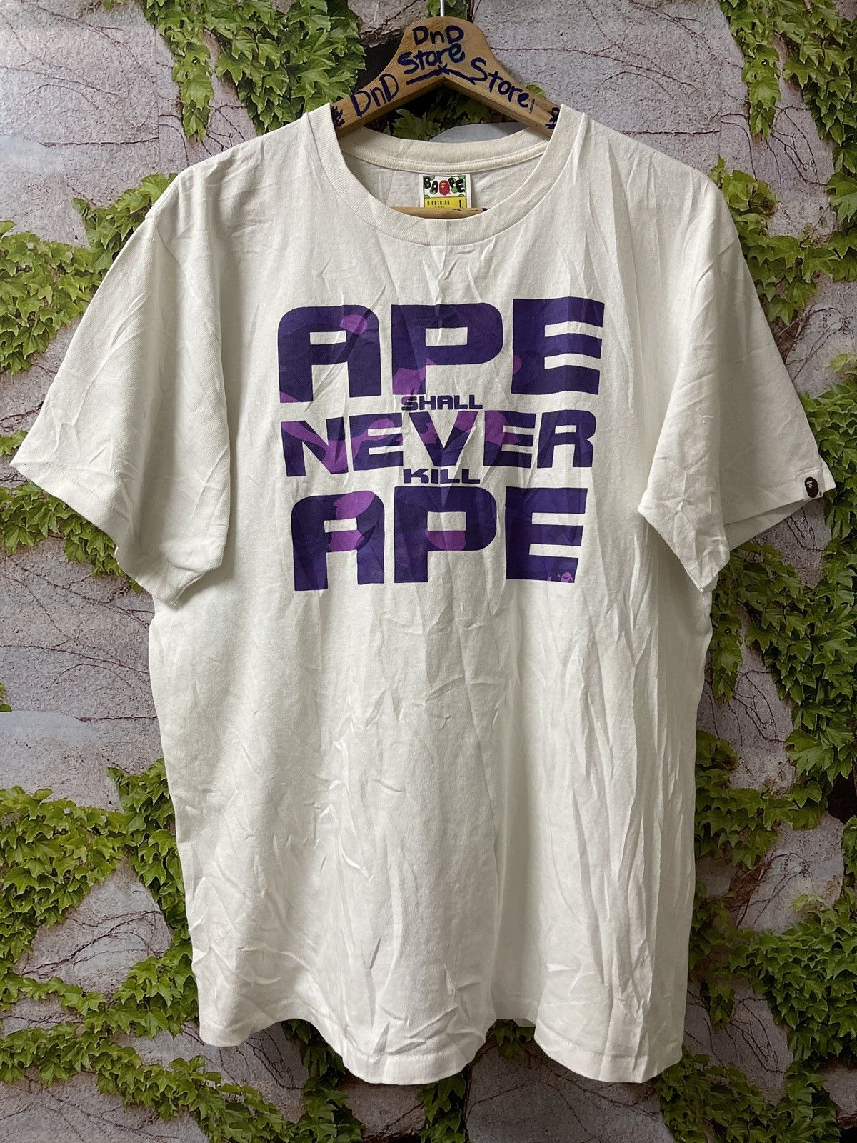 Vintage 🇯🇵VINTAGE A BATHING APE SPELLOUT VERY RARE Size US L / EU 52-54 / 3 - 1 Thumbnail