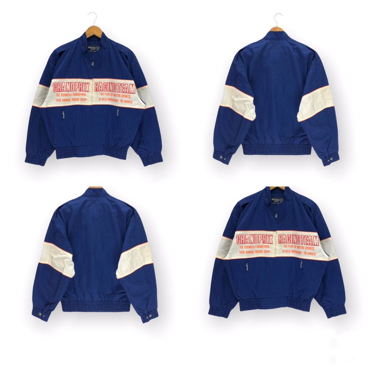 image of Vintage Honda Grandprix Racing Team Formula 1 Jacket in Blue, Men's (Size Medium)