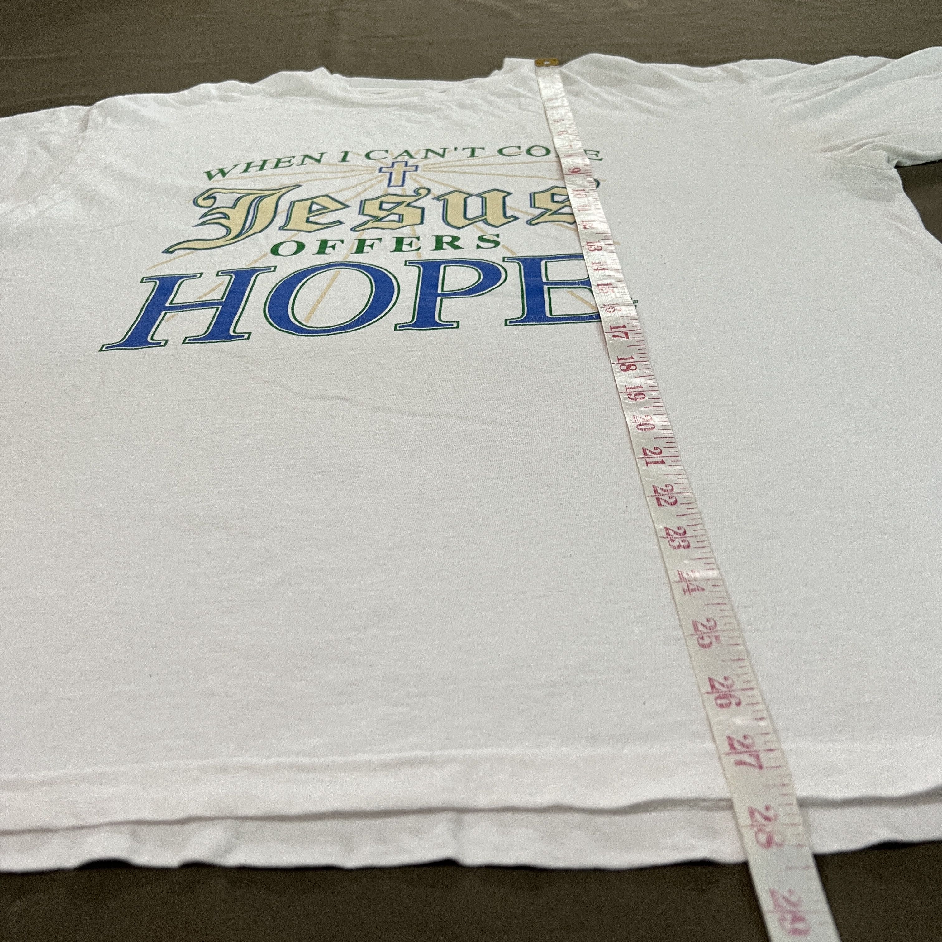 Vintage Vintage 90s Jesus offers hope God Bible Holy Promo Tee XL Size US XL / EU 56 / 4 - 9 Thumbnail