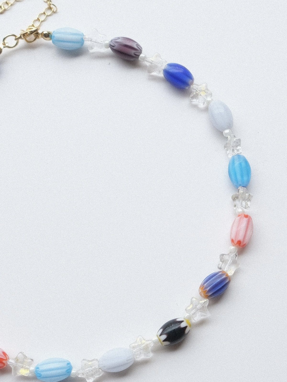 Handmade × Jewelry Mix Candy Millefiori Glass Handmade Beaded Necklace 16.1in Size ONE SIZE - 5 Thumbnail