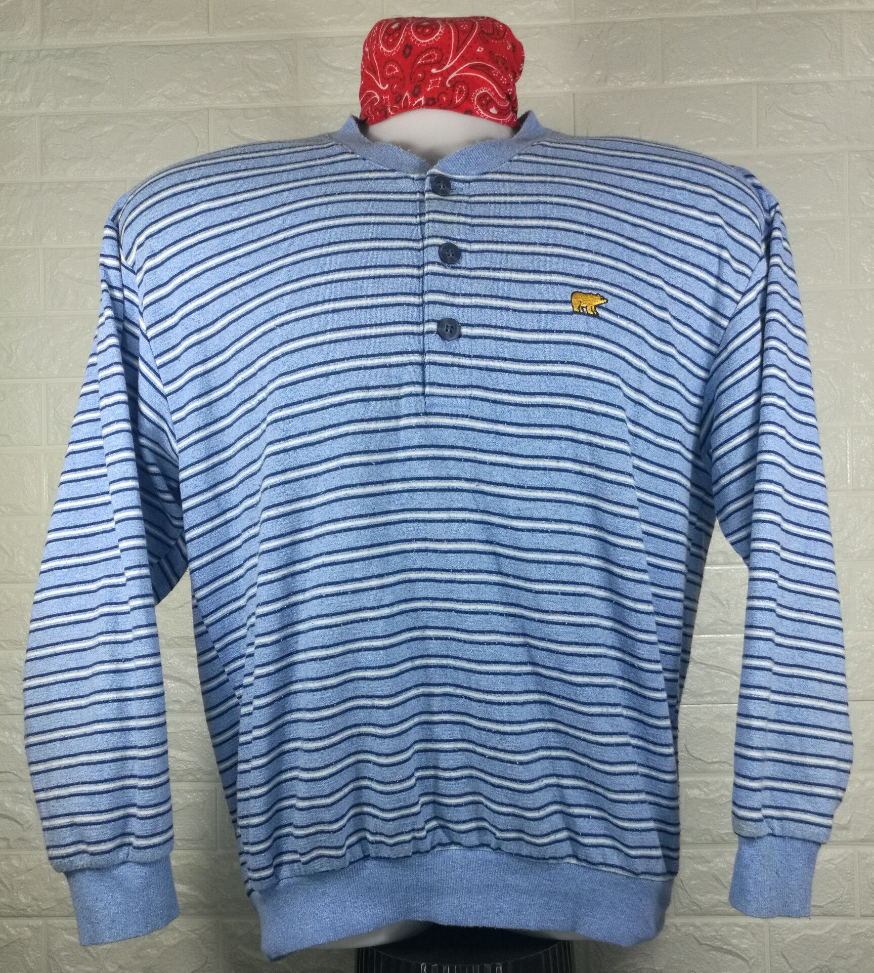 Golden Bear Vintage Golden Bear Stripes Long Sleeve Shirt Size US L / EU 52-54 / 3 - 1 Thumbnail