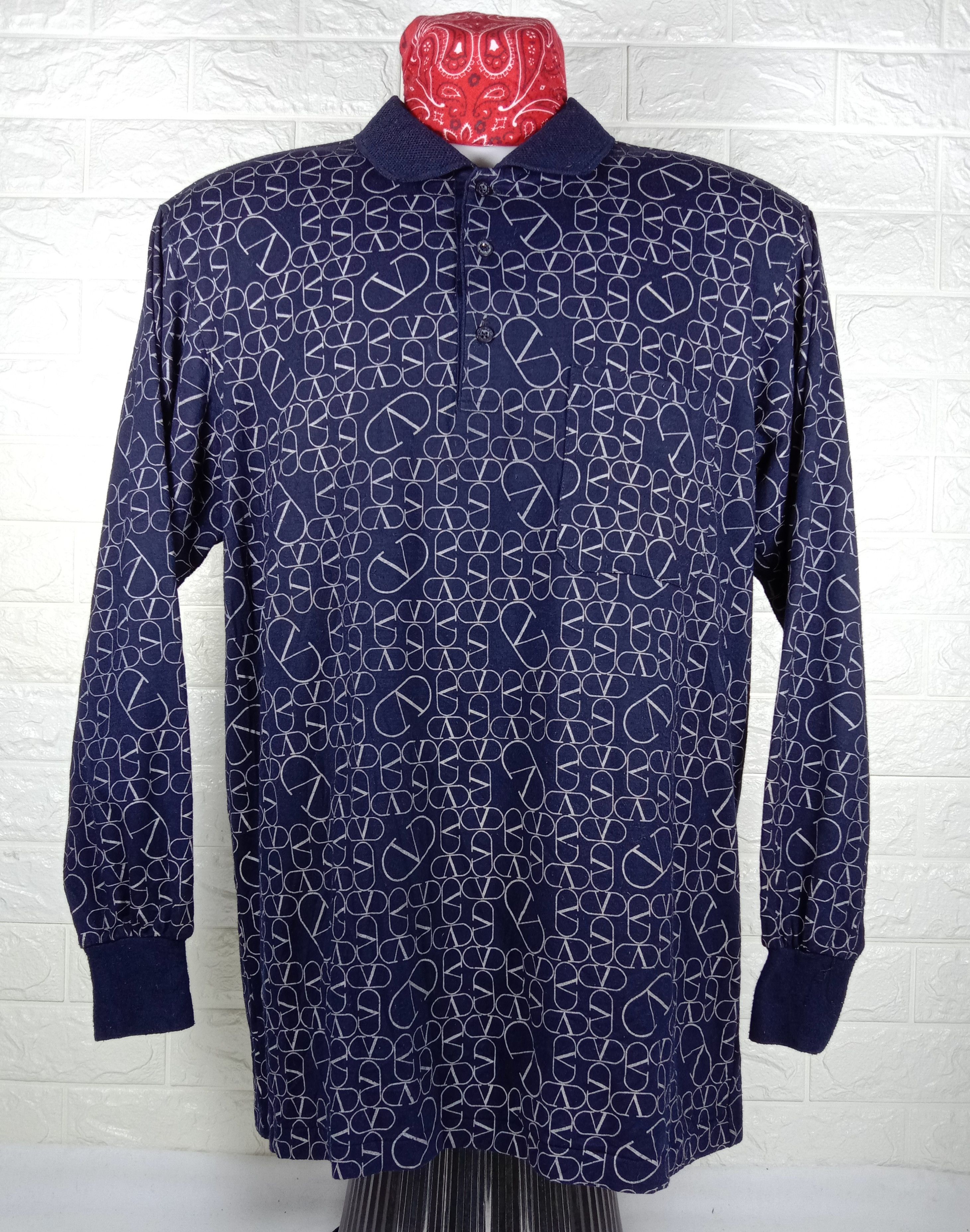 Valentino Vintage Valentino Monogram Long Sleeve Shirt Size US L / EU 52-54 / 3 - 1 Thumbnail
