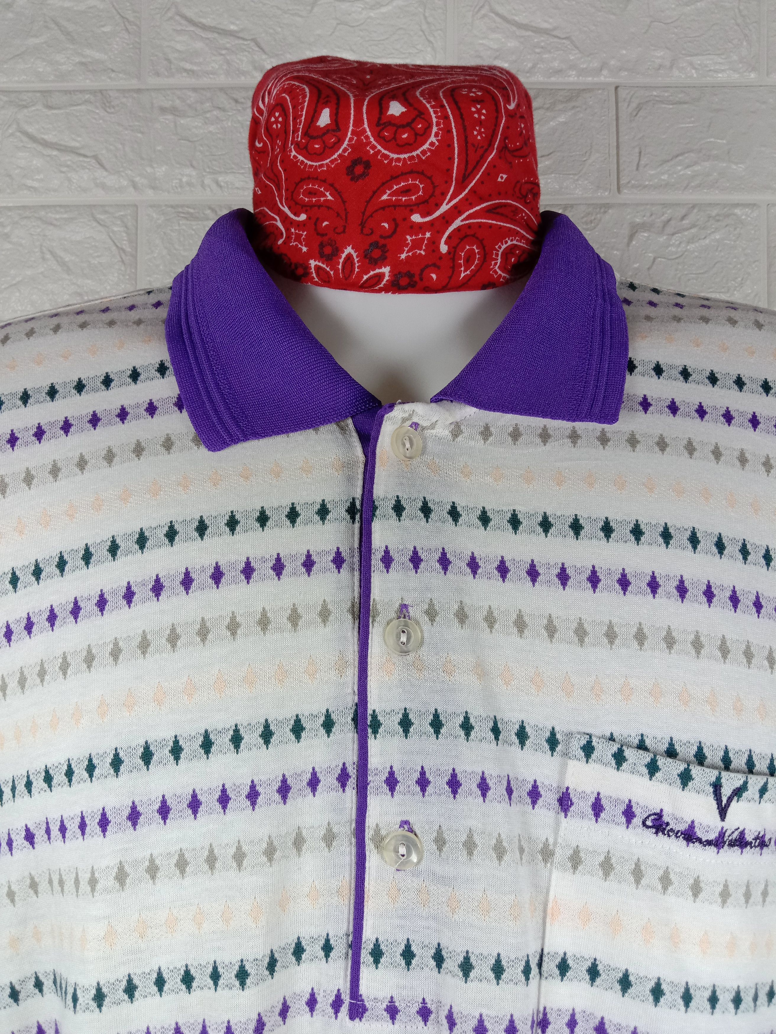 Giovanni Valentino Vintage Giovanni Valentino Long Sleeve Polo Shirt Size US L / EU 52-54 / 3 - 4 Thumbnail