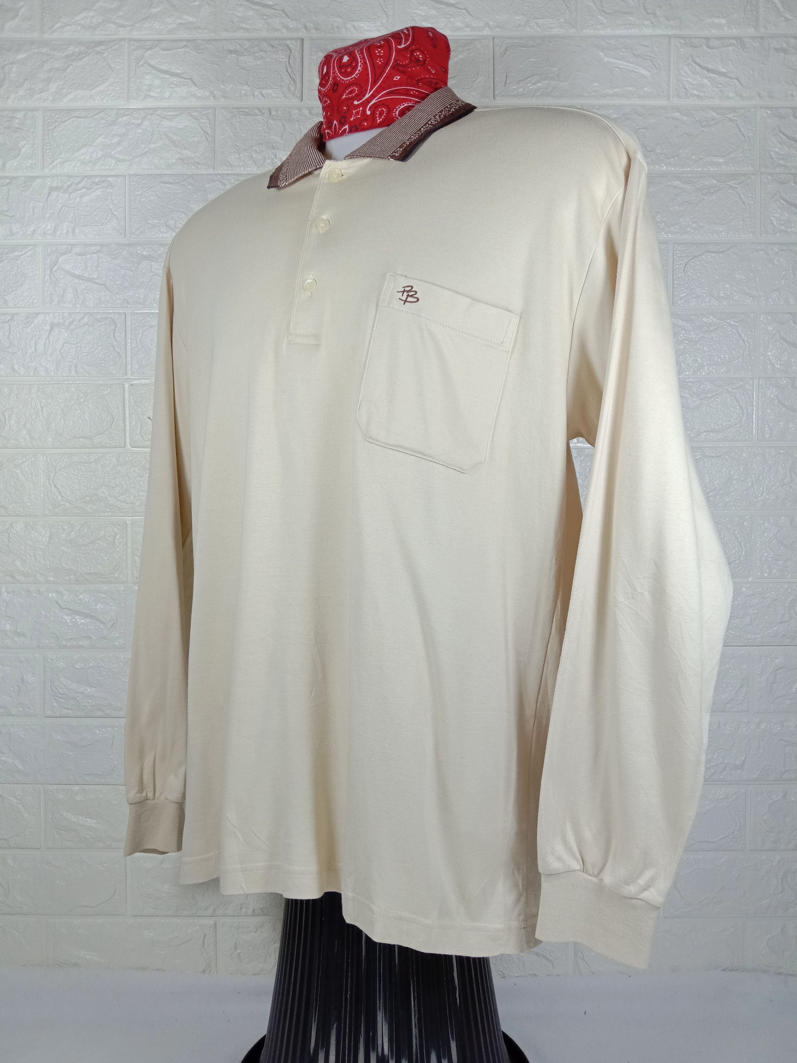 Pierre Balmain Vintage Pierre Balmain Polo Long Sleeve Shirt Size US L / EU 52-54 / 3 - 3 Thumbnail