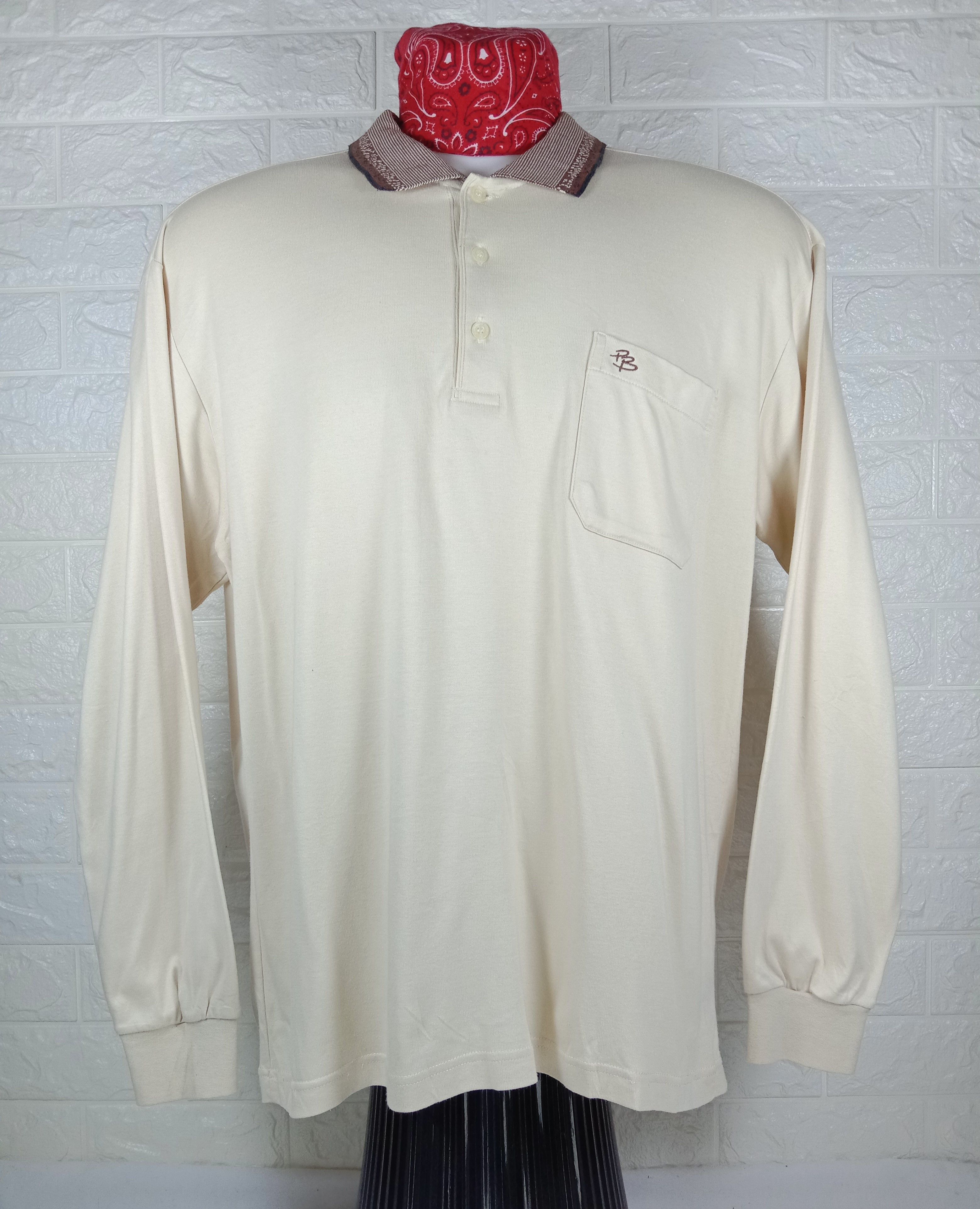 Pierre Balmain Vintage Pierre Balmain Polo Long Sleeve Shirt Size US L / EU 52-54 / 3 - 1 Thumbnail