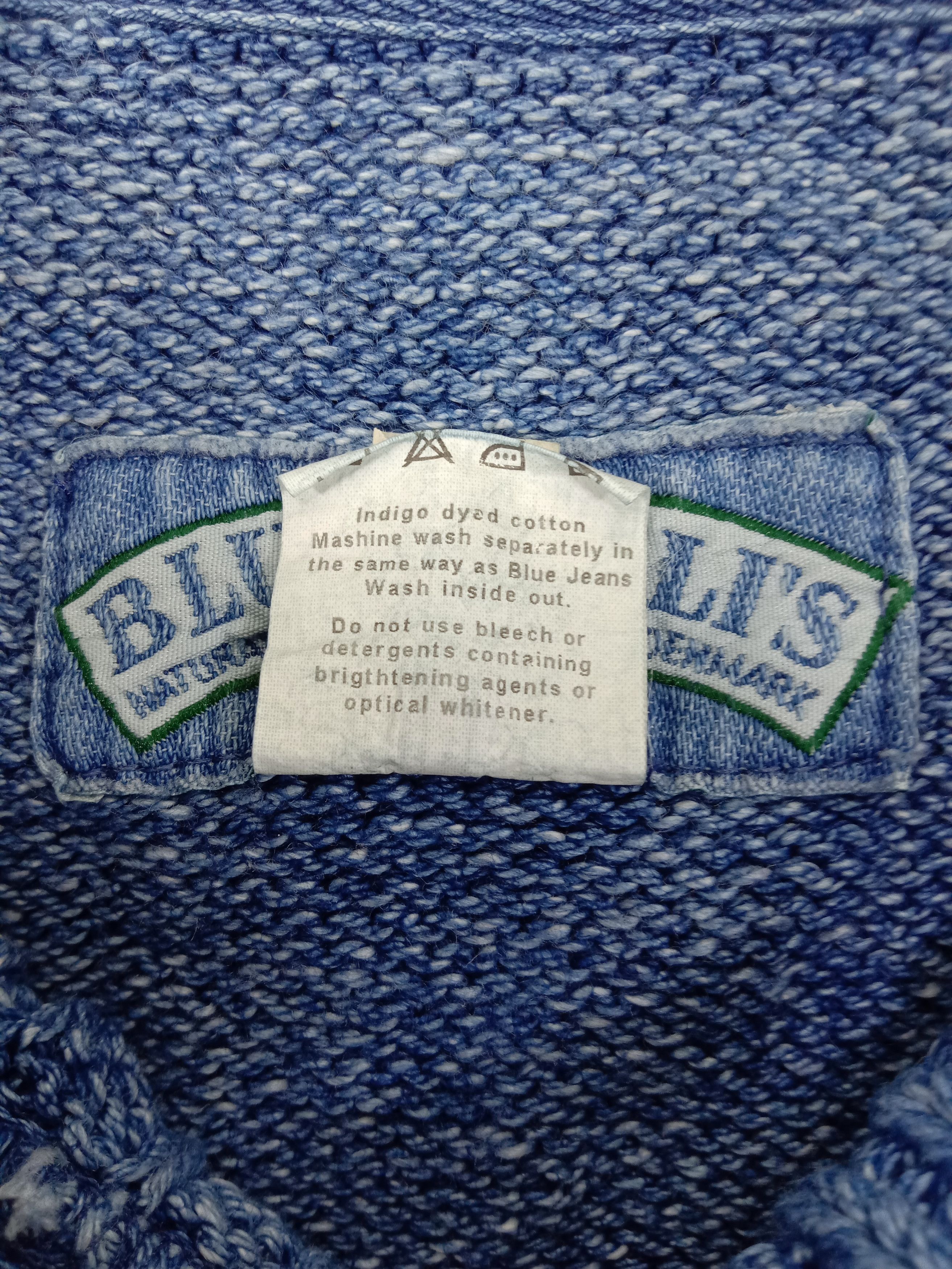 Vintage Vintage Knit Blue Willi's Indigo Dyed Turtle Neck Shirt Size US L / EU 52-54 / 3 - 8 Thumbnail