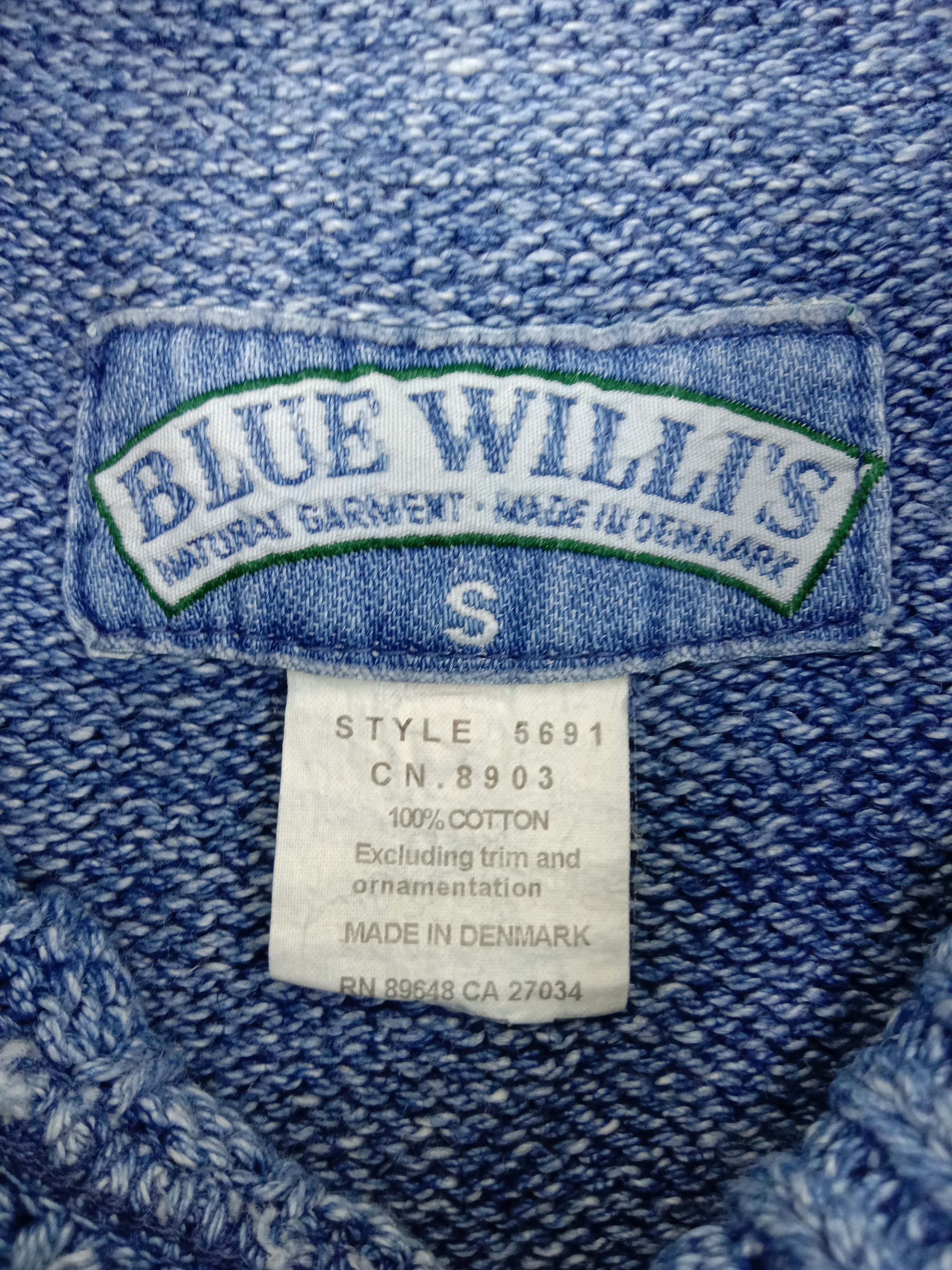 Vintage Vintage Knit Blue Willi's Indigo Dyed Turtle Neck Shirt Size US L / EU 52-54 / 3 - 9 Thumbnail
