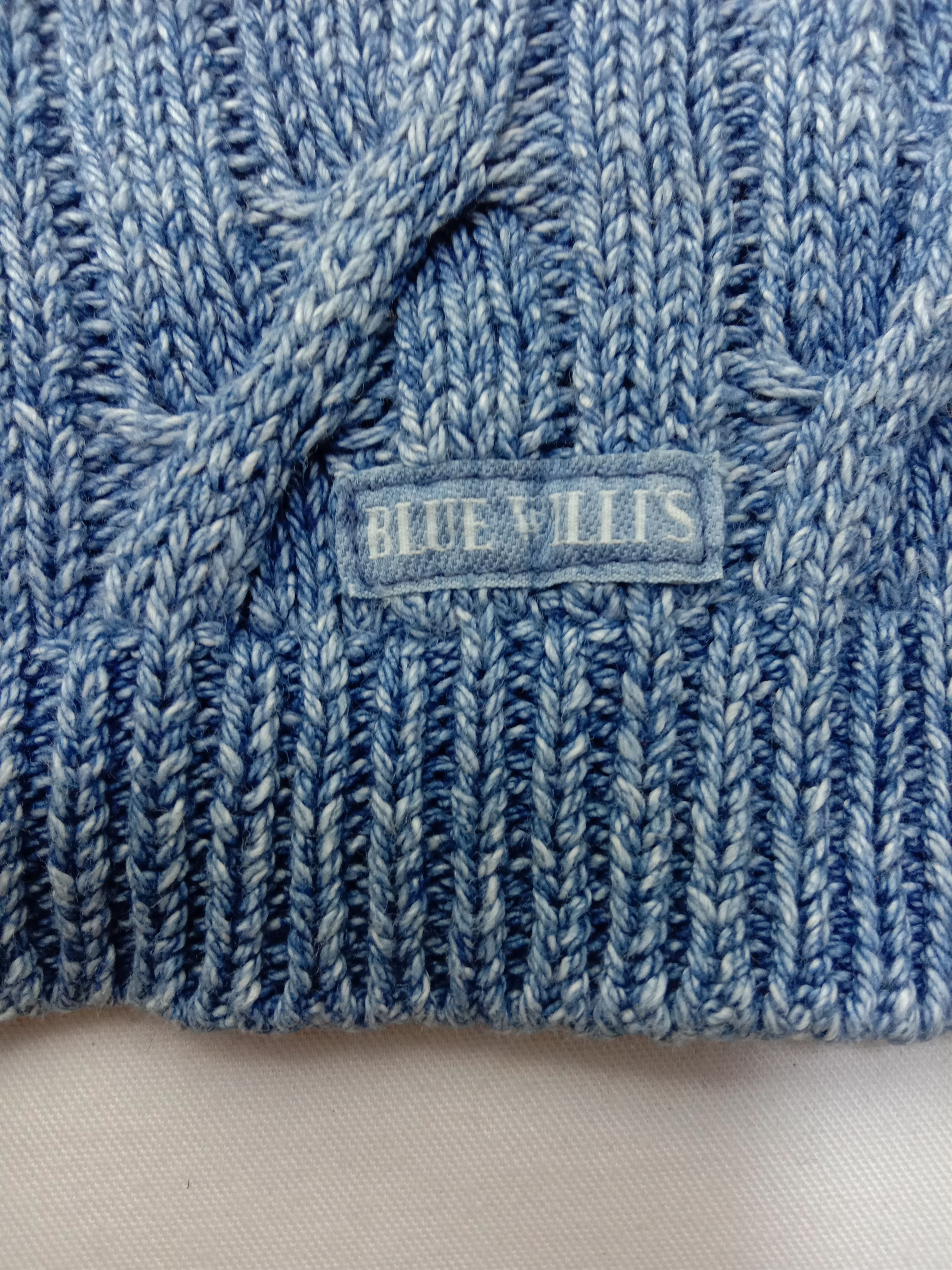 Vintage Vintage Knit Blue Willi's Indigo Dyed Turtle Neck Shirt Size US L / EU 52-54 / 3 - 7 Thumbnail