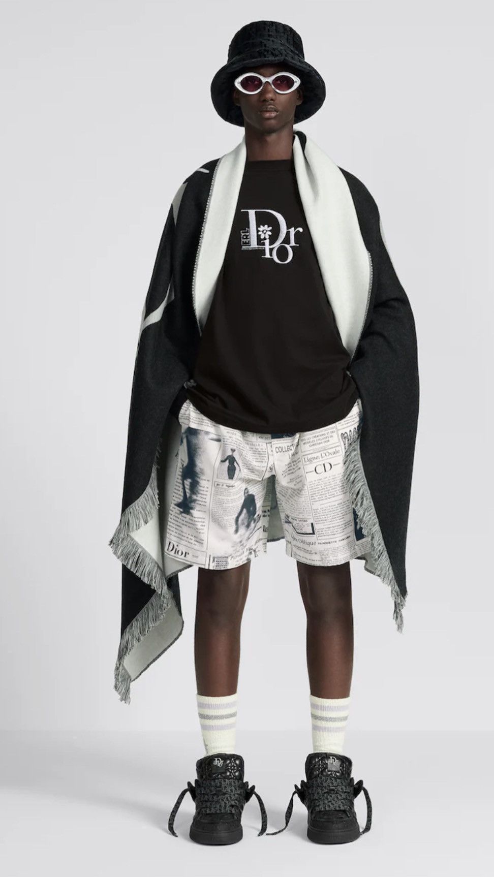 Dior × ERL Dior ERL Newspaper Shorts Size US 33 - 1 Thumbnail