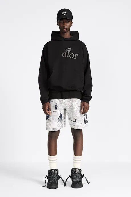 Dior × ERL Dior ERL Newspaper Shorts Size US 33 - 2 Thumbnail