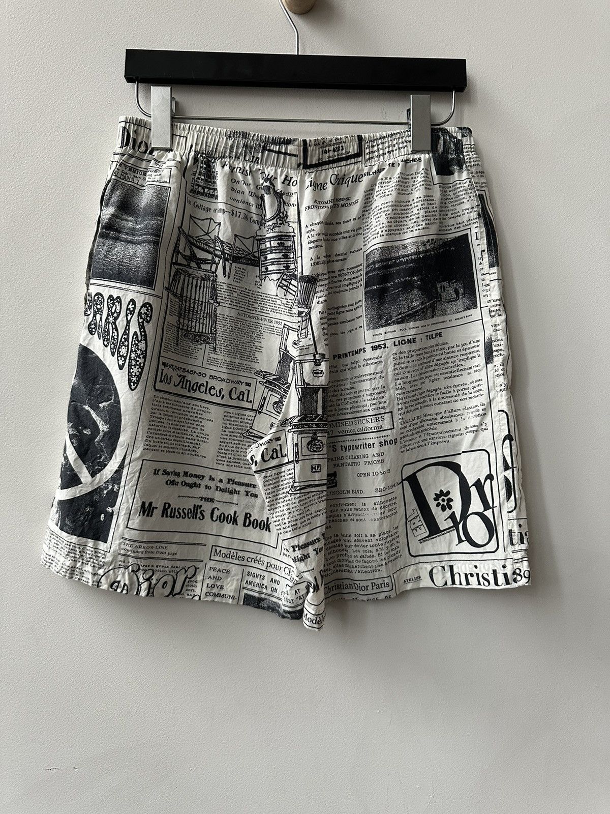 Dior × ERL Dior ERL Newspaper Shorts Size US 33 - 4 Thumbnail