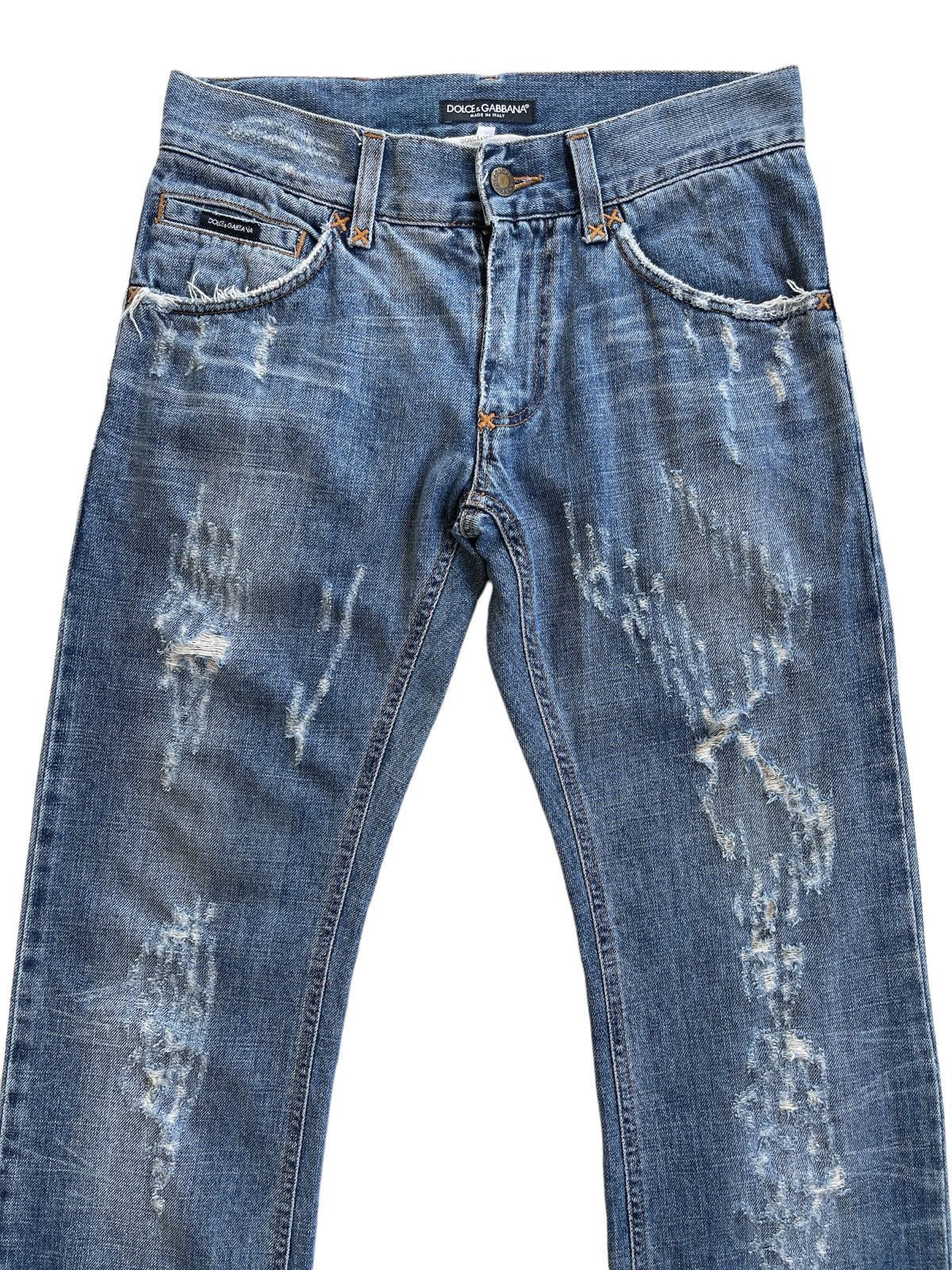 Dolce & Gabbana D&G Classic Distressed Straight Leg Jeans Size US 29 - 5 Thumbnail
