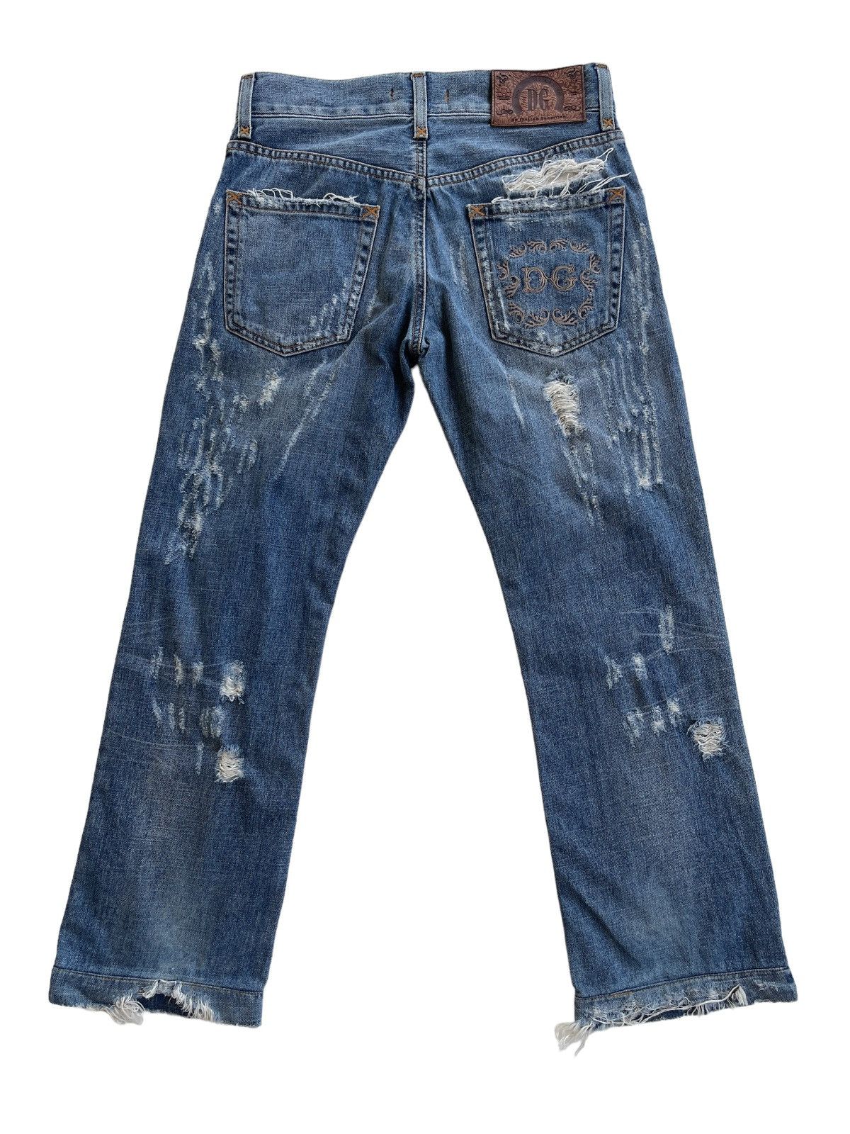Dolce & Gabbana D&G Classic Distressed Straight Leg Jeans Size US 29 - 2 Thumbnail