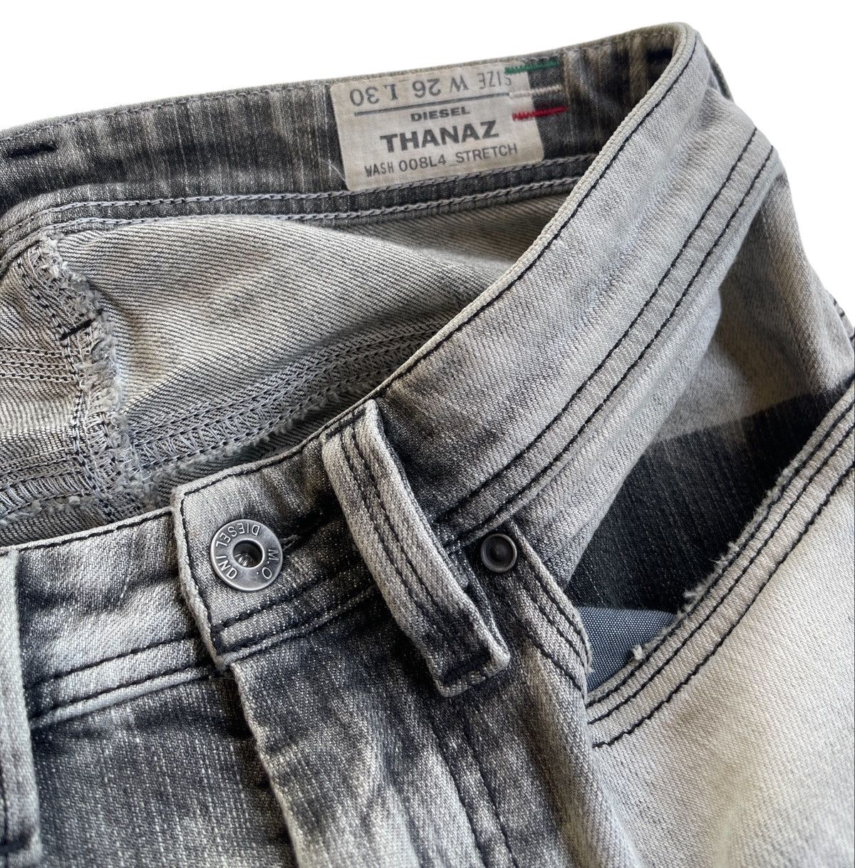 Diesel Men Diesel Thanaz Stretch Washed Distressed Jeans Size US 28 / EU 44 - 12 Thumbnail