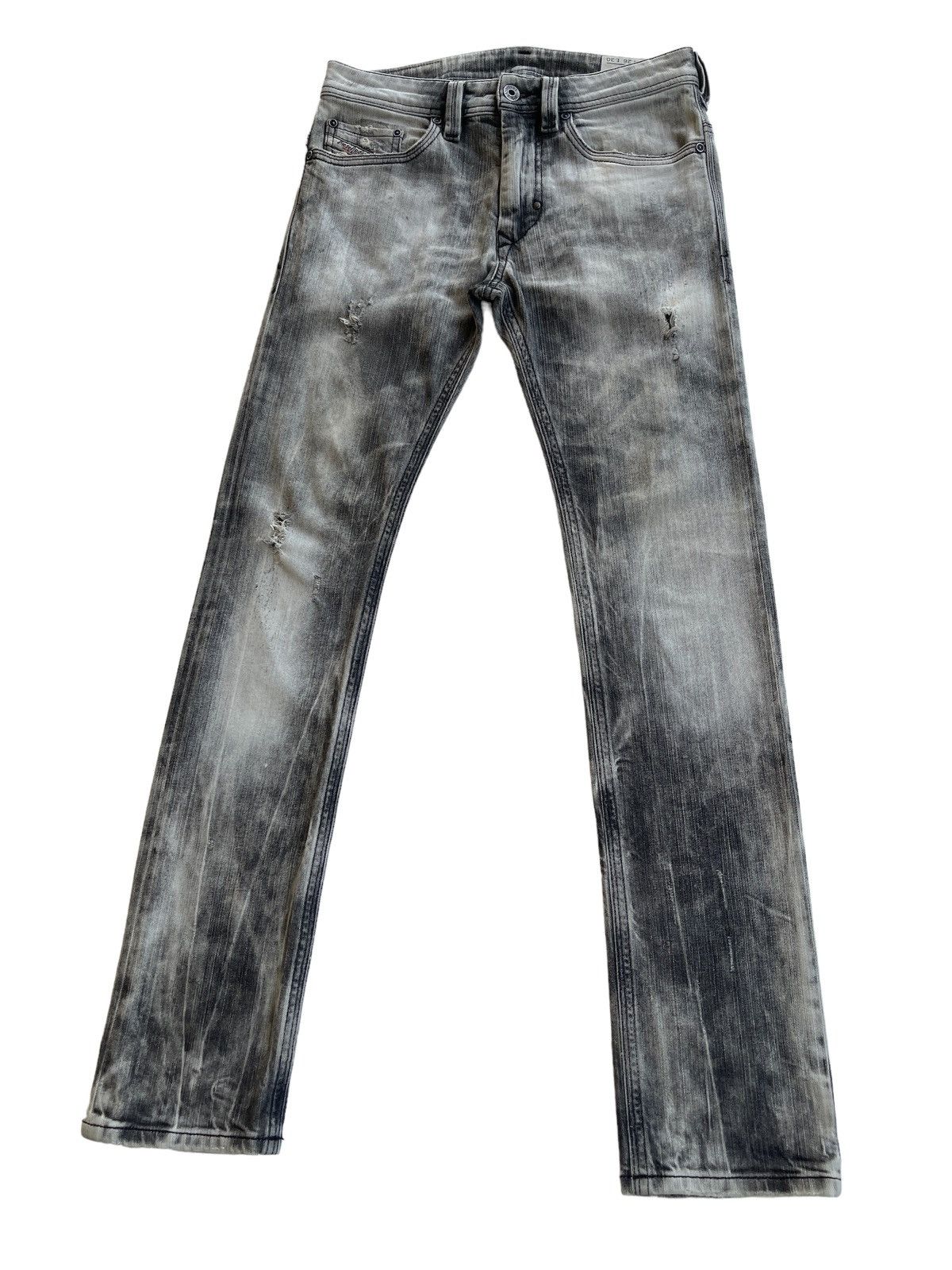 Diesel Men Diesel Thanaz Stretch Washed Distressed Jeans Size US 28 / EU 44 - 6 Thumbnail