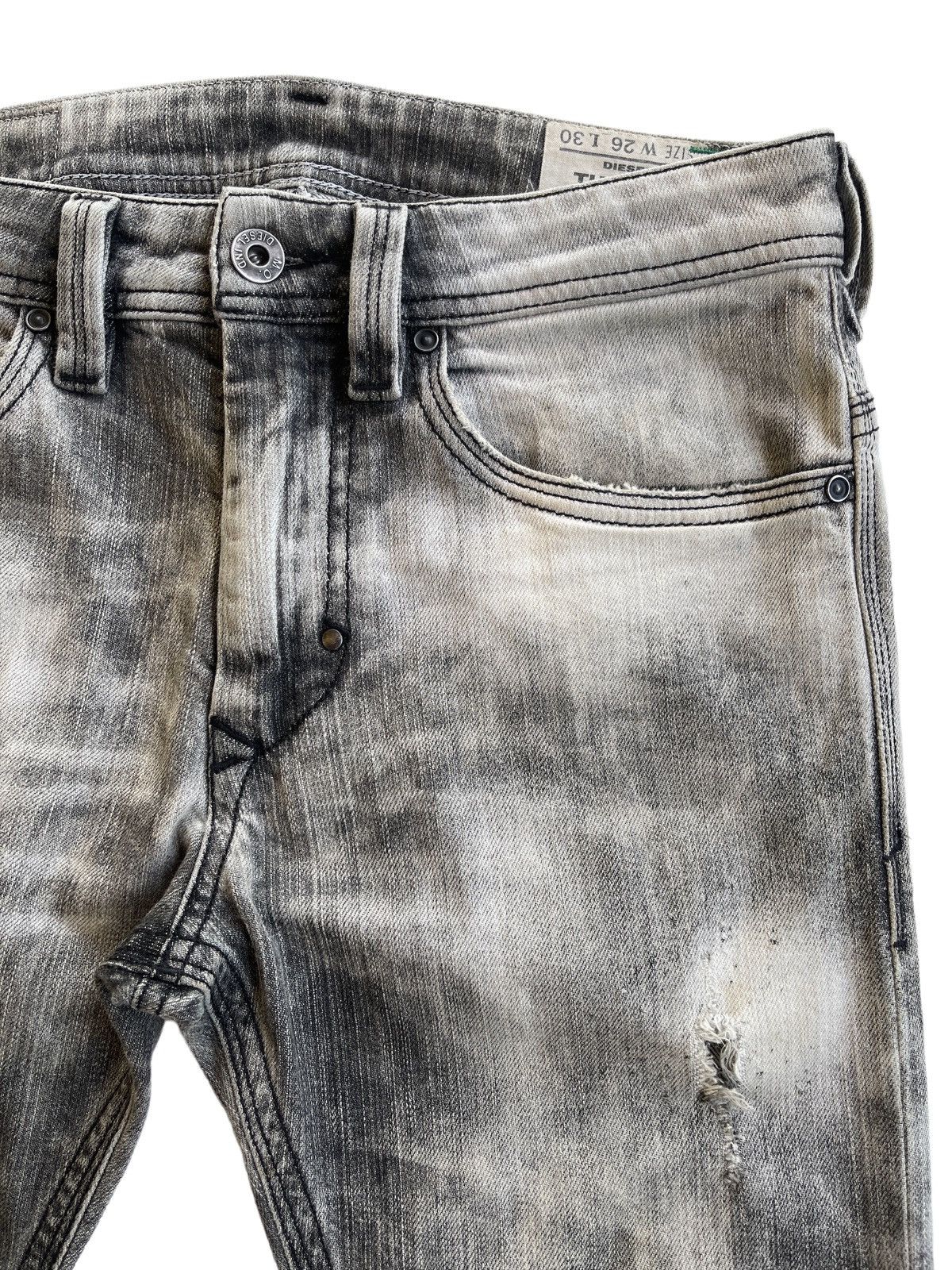 Diesel Men Diesel Thanaz Stretch Washed Distressed Jeans Size US 28 / EU 44 - 10 Thumbnail