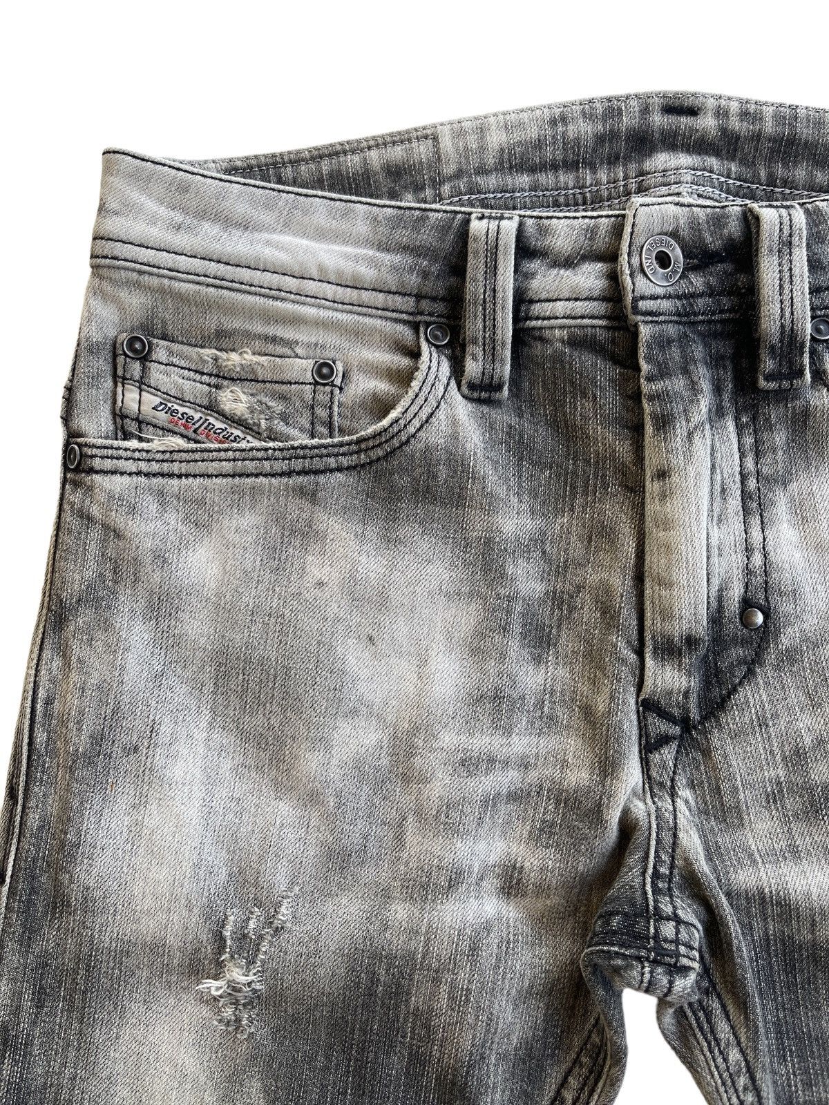 Diesel Men Diesel Thanaz Stretch Washed Distressed Jeans Size US 28 / EU 44 - 9 Thumbnail